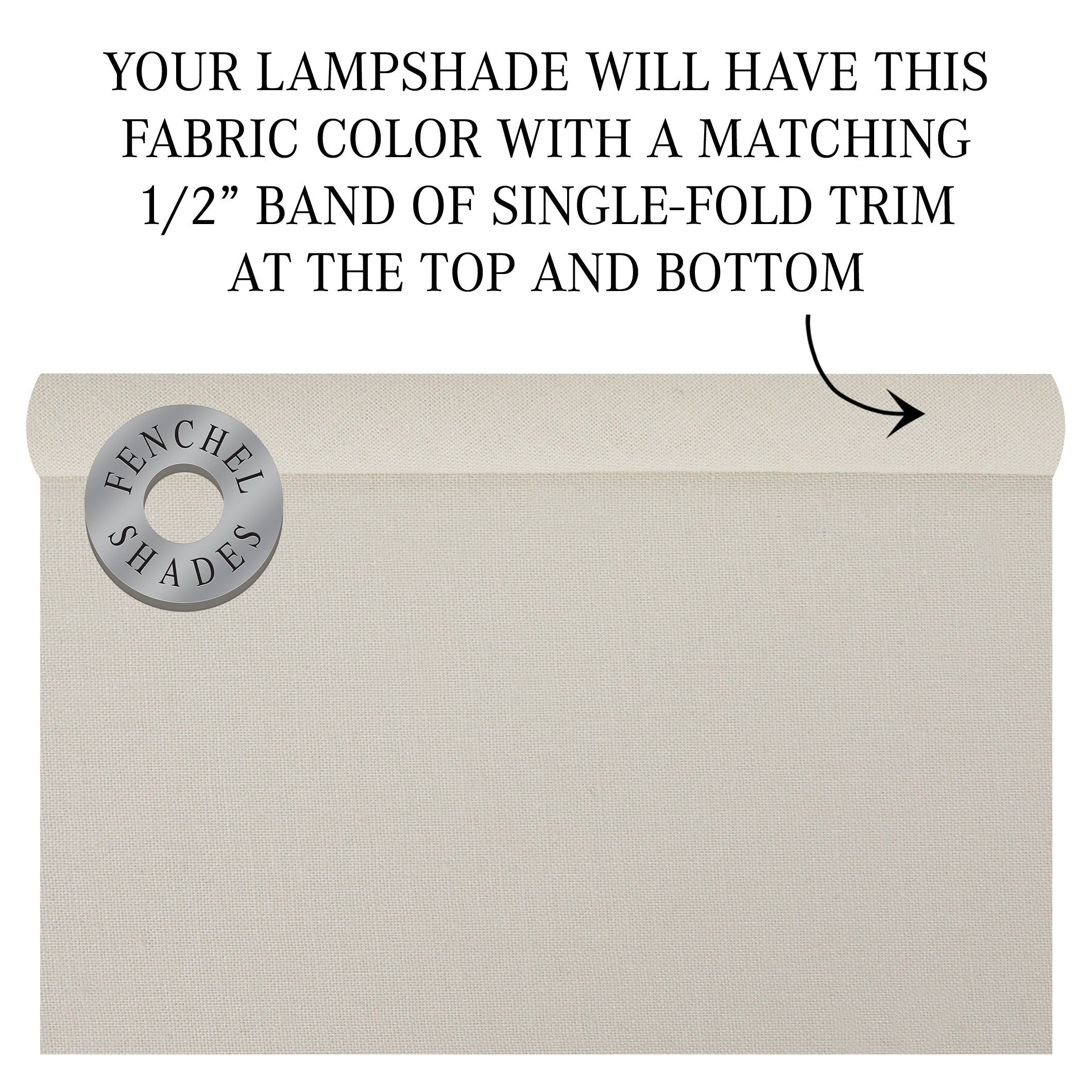 Fenchelshades.Com 14'' Top Diameter X 14'' Bottom Diameter 10'' Height Cylinder Drum Lampshade Usa Made (Ivory)