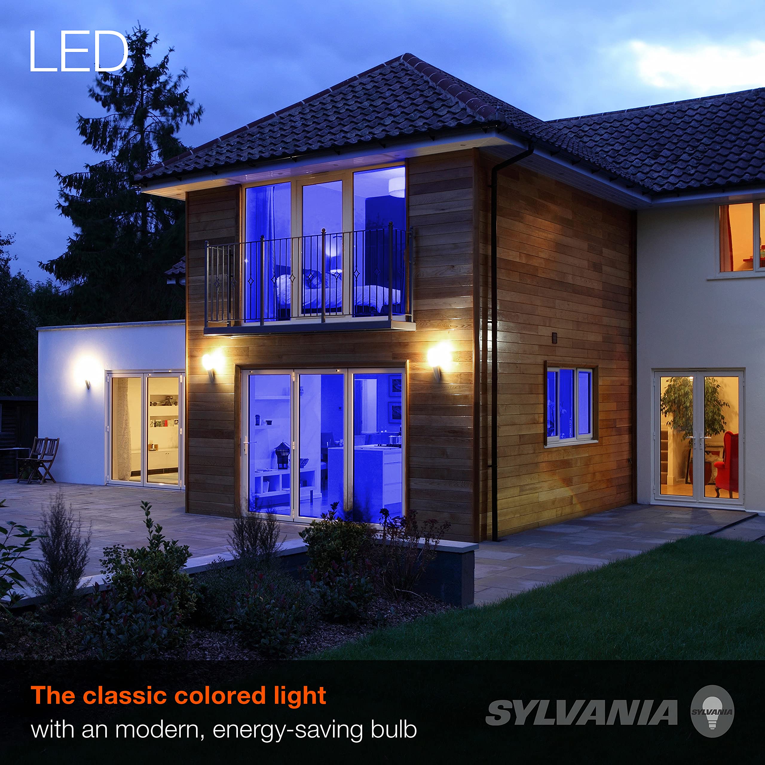 Sylvania Led Blue Glass Filament A19 Light Bulb, Efficient 4.5W, 40W Equivalent, Dimmable, E26 Medium Base - 1 Pack (40304)