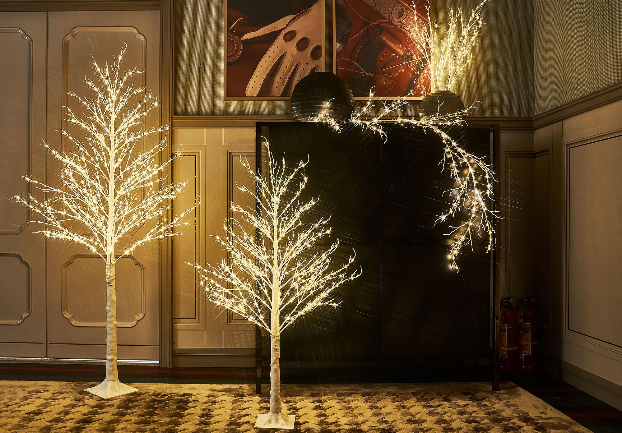 Litbloom Lighted White Twig Branches 32In 200 Led Fairy Lights Plug In With Timer And Dimmer, Artificial Tree Branch With Lights For Holiday Xmas Home Decoration Indoor Outdoor Decor