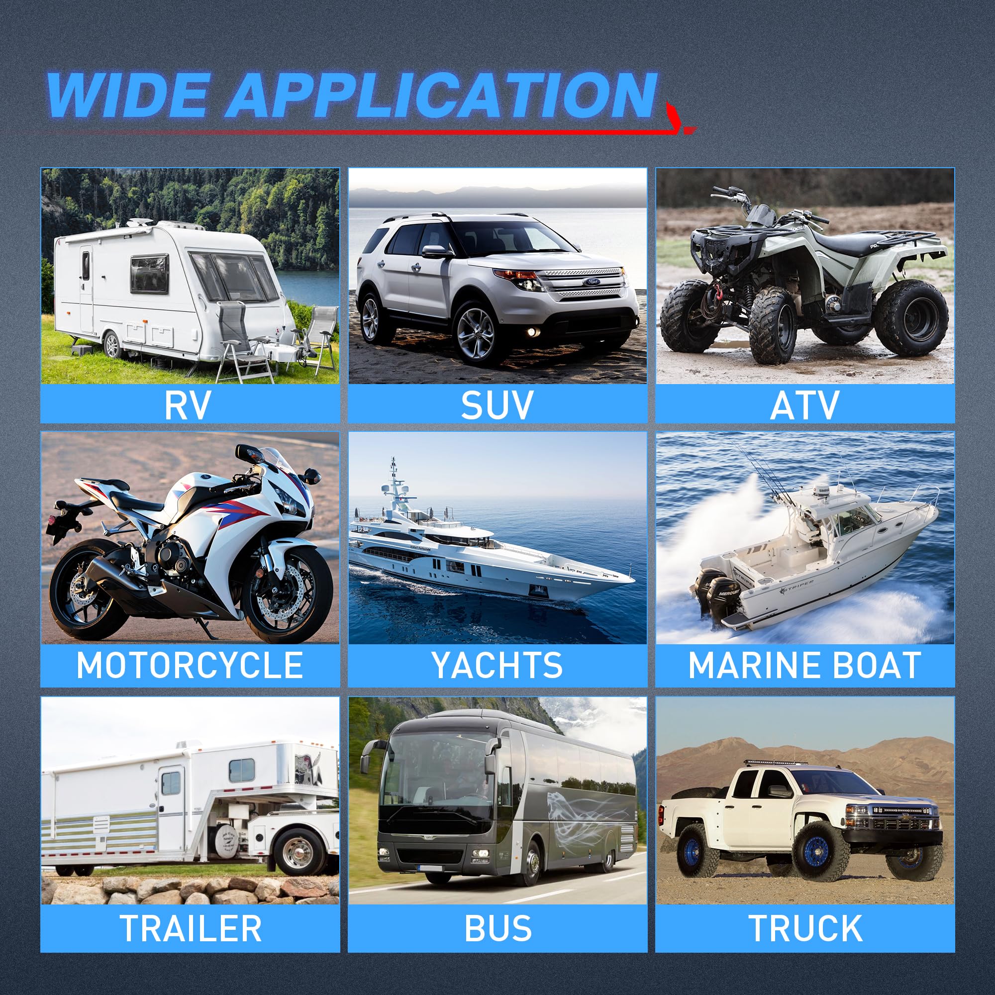 Mictuning Ls083601Jl Laser Stereo Rocker Switch Kit, On/Off Led Light, 20A 12V, Blue