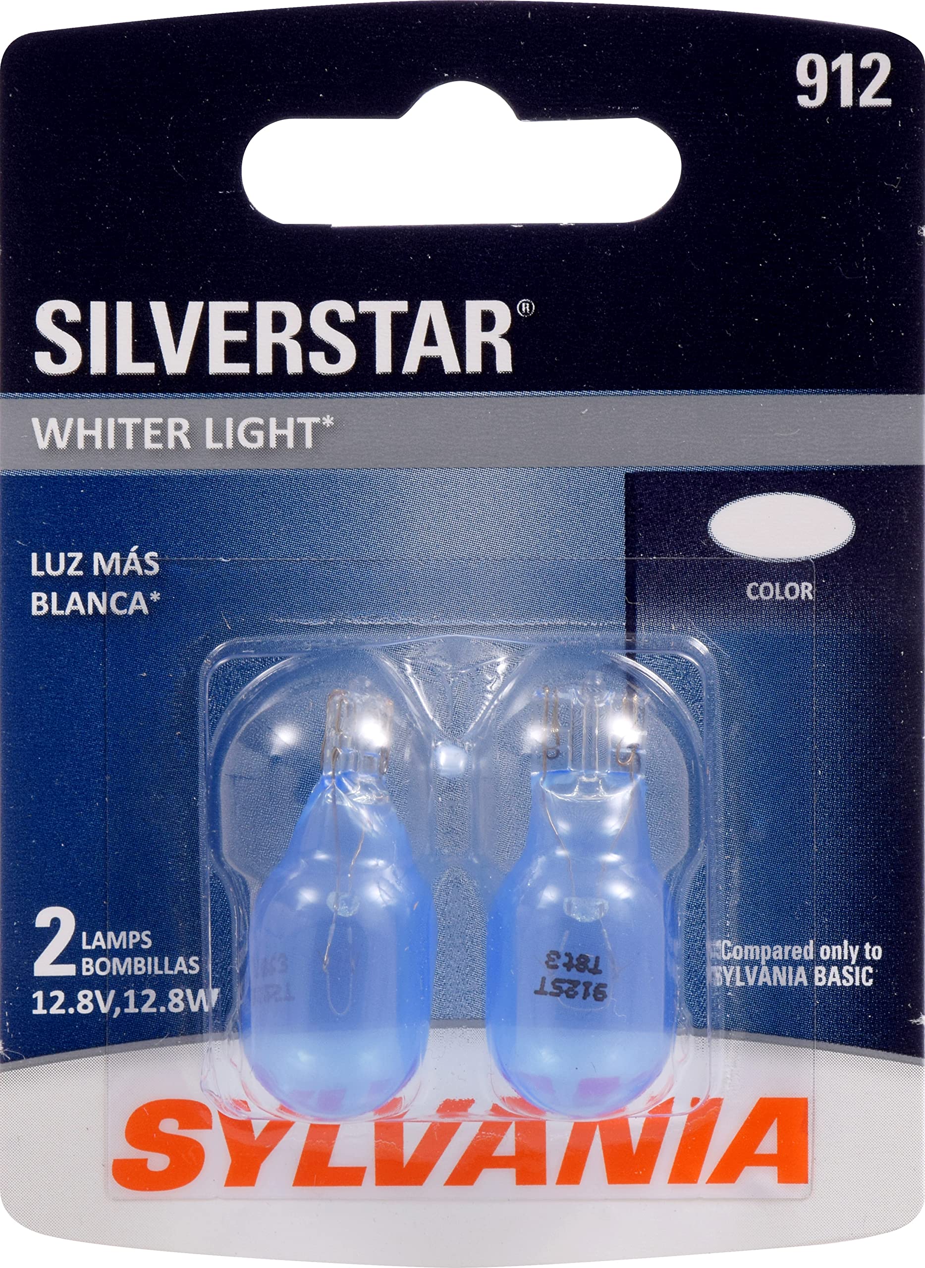 SYLVANIA 912 SilverStar Mini Bulb - Glass, 2 Pack