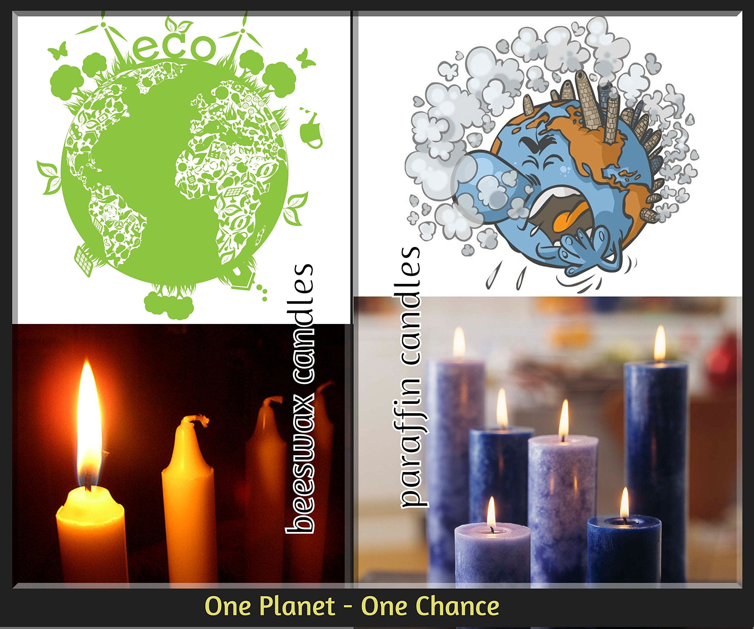 Bcandle 100% Pure Beeswax Tea Lights Candles Organic Hand Made Refills (No Cup) (6)