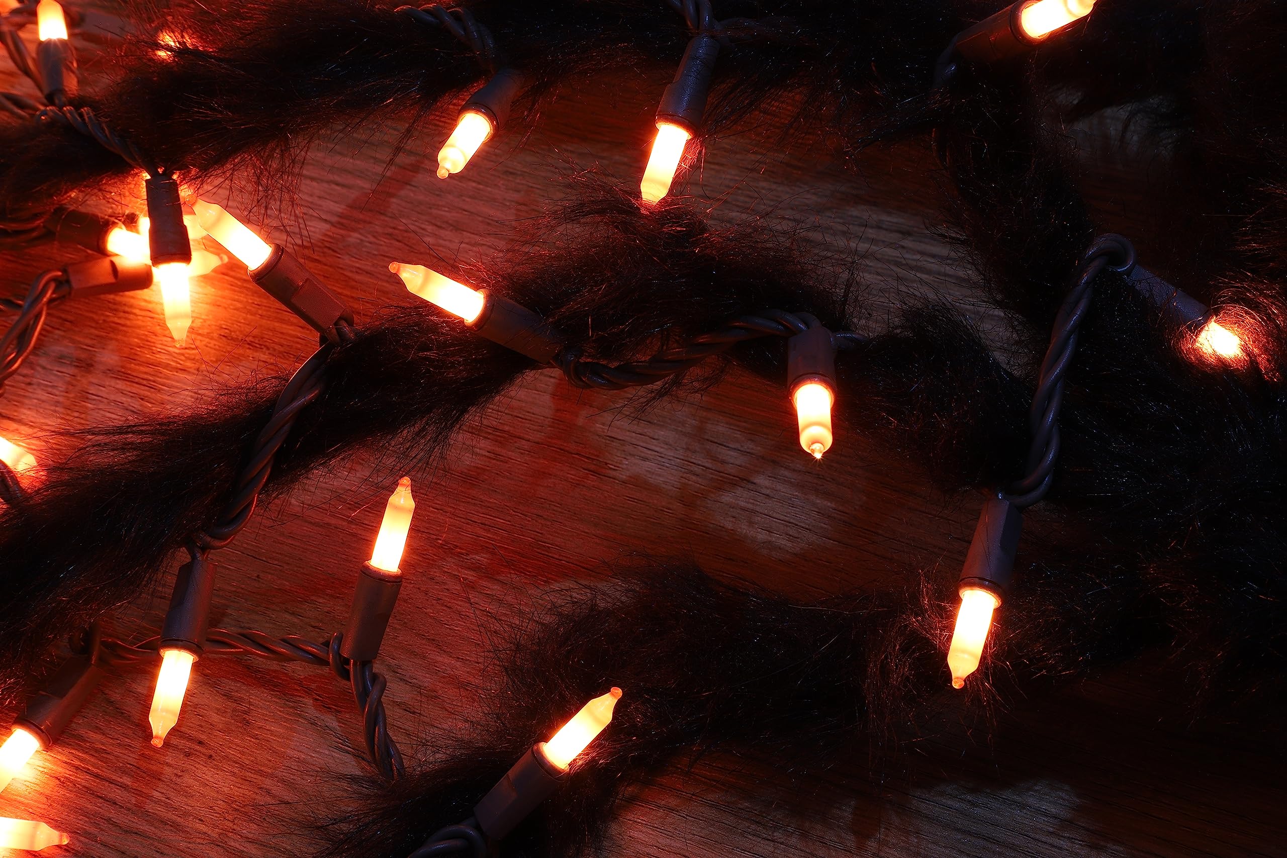 Lamphome Halloween String Light,100 Count Incandescent Mini String Light In 19.6Ft,Indoor/Outdoor 120V Ul Certified Mini Light For Halloween,Patio Lawn,Home,Garden,Party (Orange)