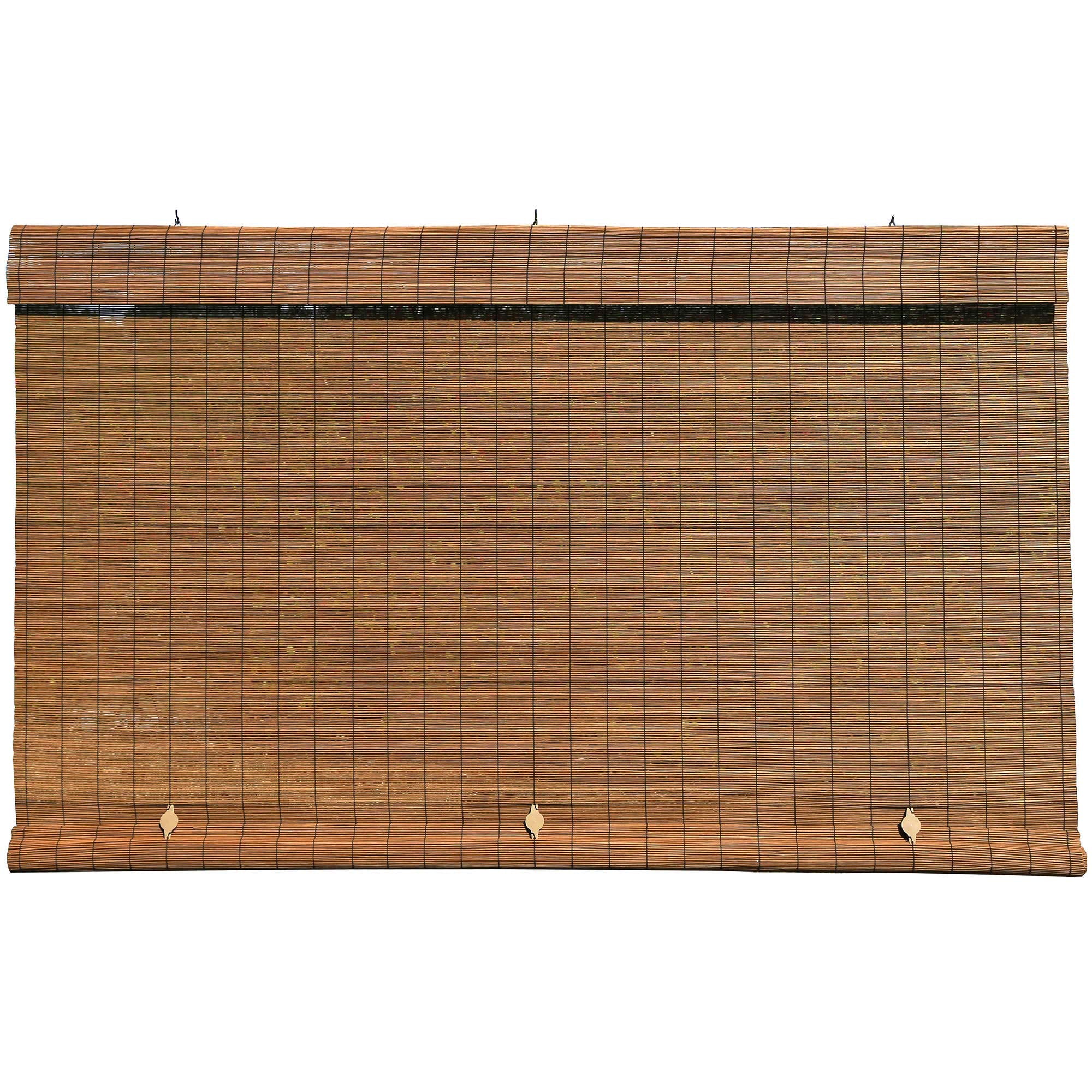 Radiance Bamboo Shades - Imperial Matchstick Light Filtering Blinds - 36inW x 72inH - Brown - Model 1108117