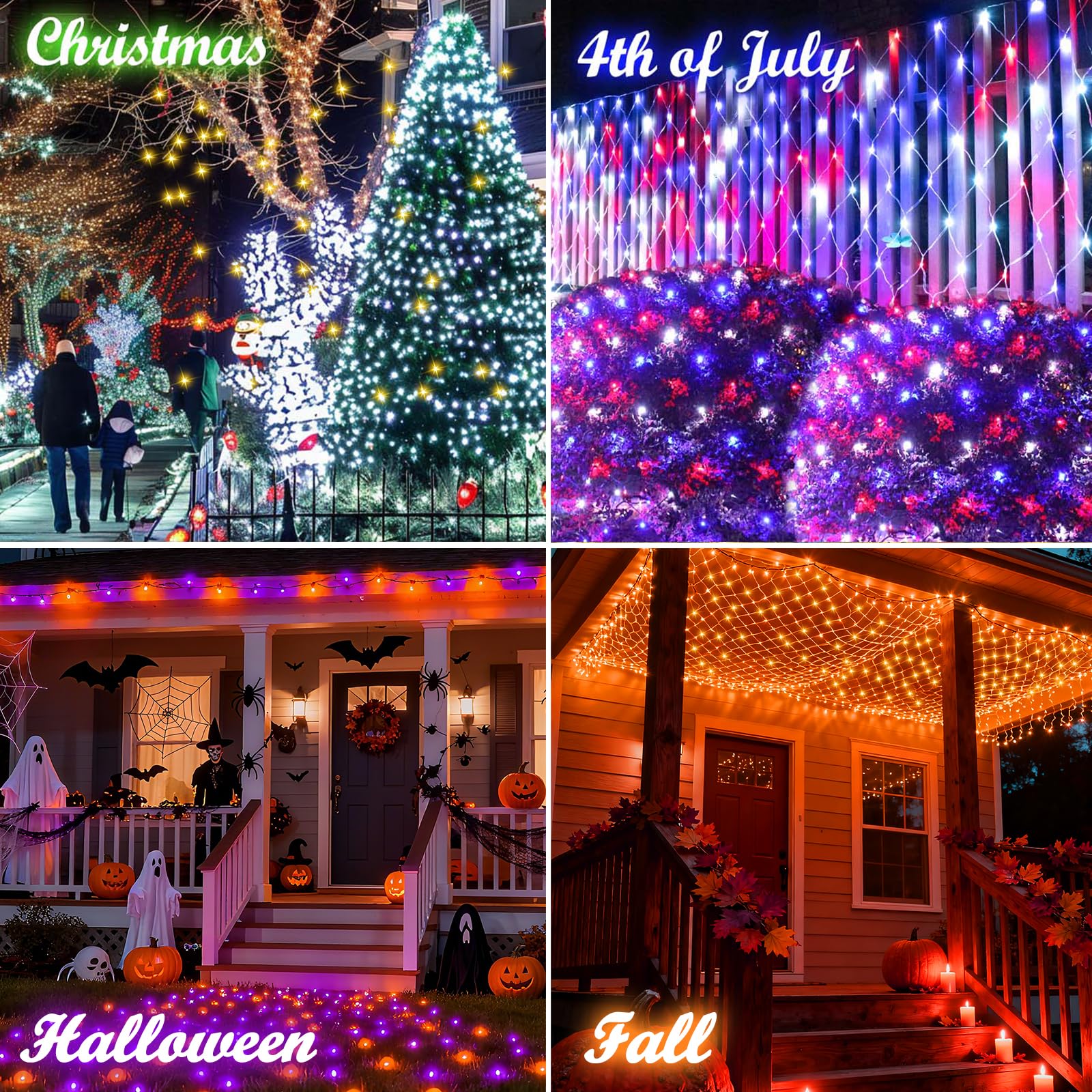 Lithome 10 X 10Ft Christmas Net Lights Outdoor  35 Colors Changing 240 Led Christmas Net Lights With Remote Connectable  9 Modes Rgb Mesh Light Plug In For Bushes  Xmas  Garden  Gazebo  Holiday Decor