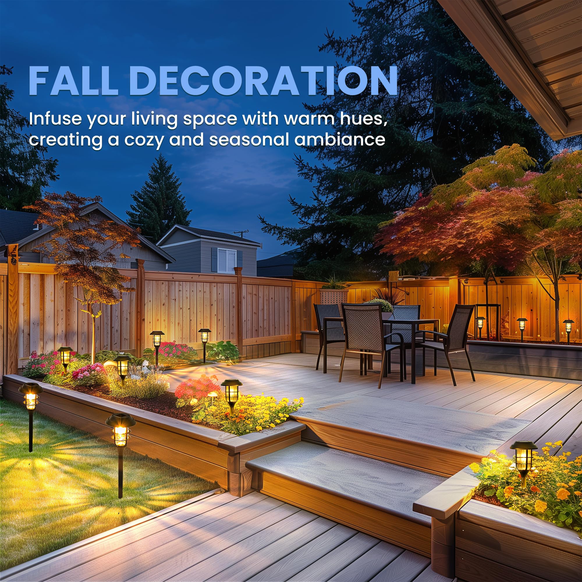 Gigalumi Solar Pathway Lights Outdoor, 8 Pack Bright Solar Garden Lights Waterproof, Solar Powered Yard Lights Landscape Lightin