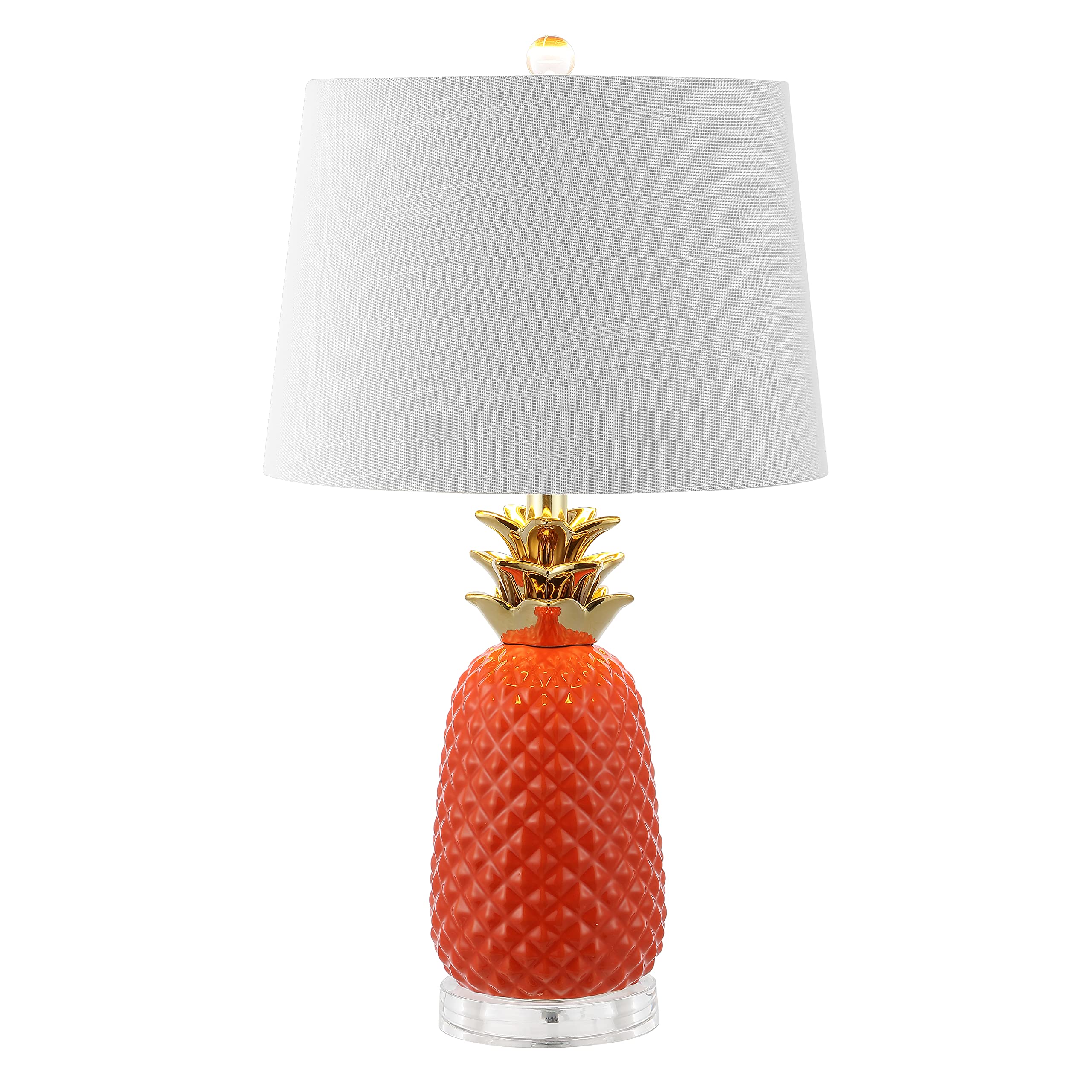JONATHAN Y Pineapple Table Lamp Ceramic 23in Orange/Gold Model JYL4019E LED Bulb Included for Bedroom Living Room Office