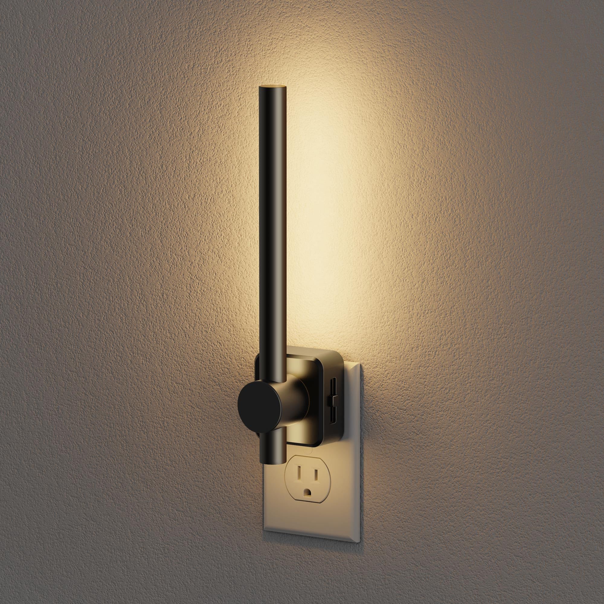 JandCase Night Lights Plug into Wall,0-200LM Dimmable LED Nightlights, Soft White 3000K Vanity Night Light with Auto Light Senso