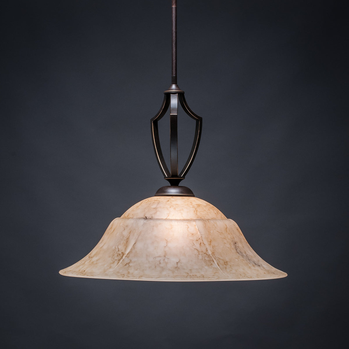 Zilo 1 Light Pendant in Dark Granite (562-DG-53818)