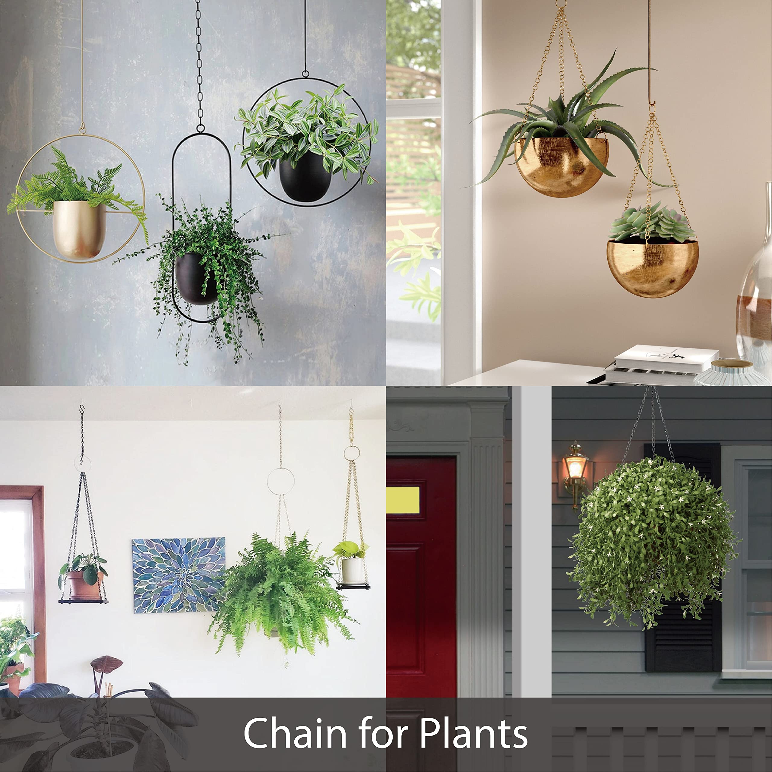 Aspen Creative 21108-71, Steel 6 Feet Heavy Duty Chain & Quick Link Connector For Hanging Up Maximum Weight 40 Pounds In Chrome, 11 Gauge/6 Feet