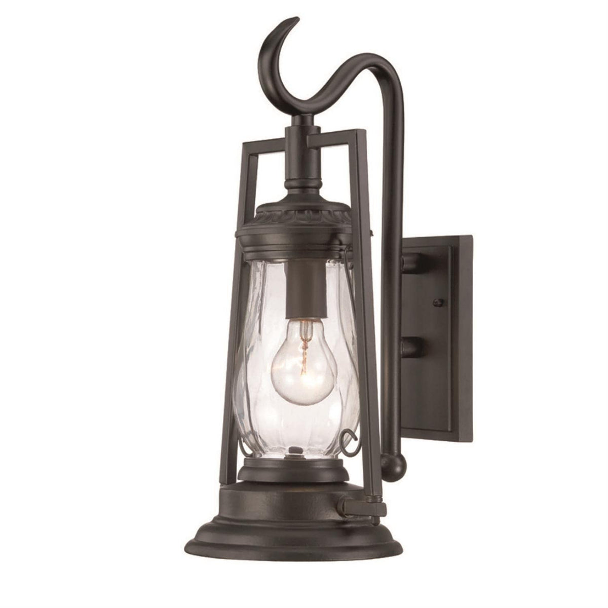 Acclaim Lighting Kero 1-Light Outdoor Wall Mount Fixture, Matte Black, Glass, 9X18.5