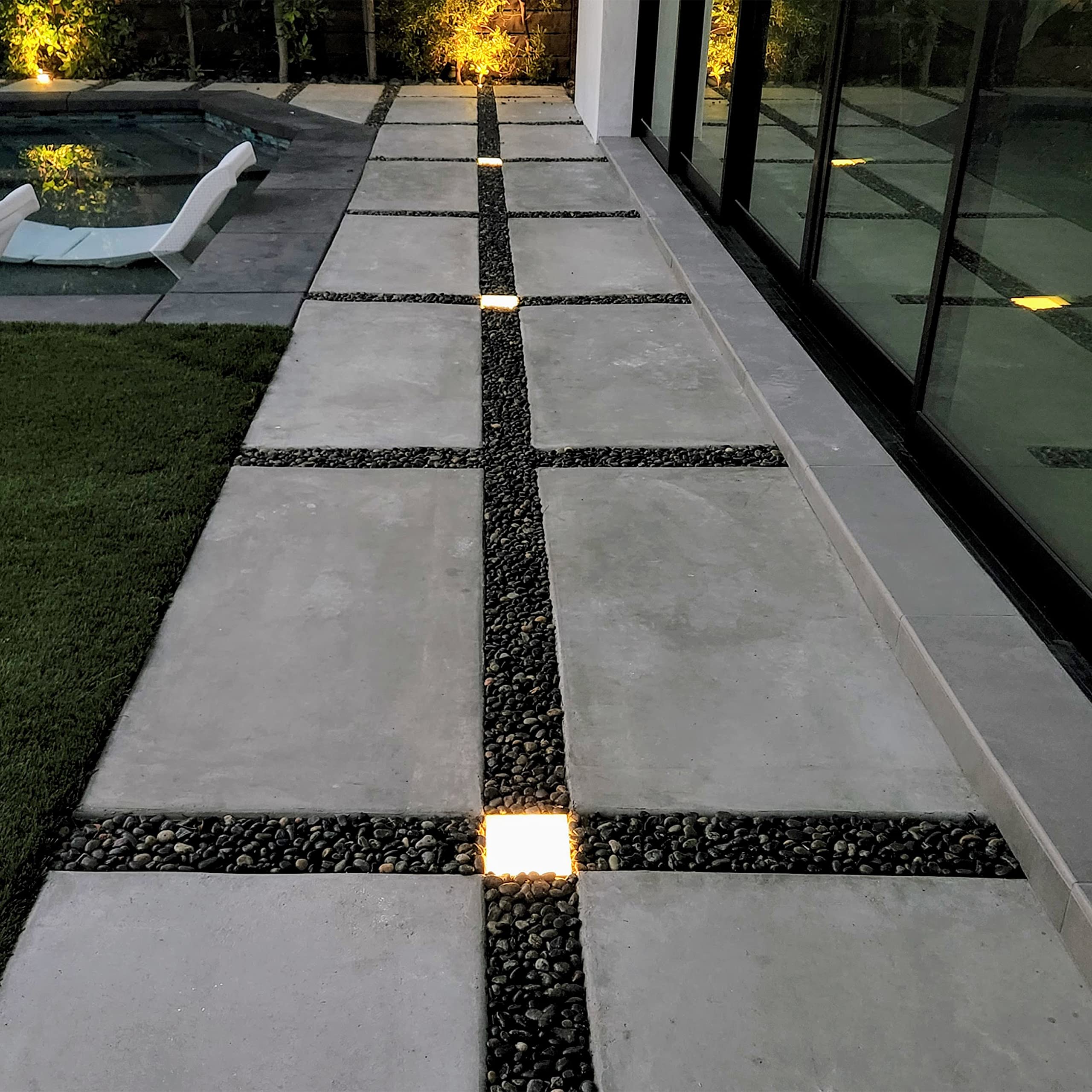 Lumengy Paver Light 4  4 Inch (3.93 X 3.93 Inch), Warm White 2700K Glare-Free Illumination For Driveways, Pathways, Pool Deck &