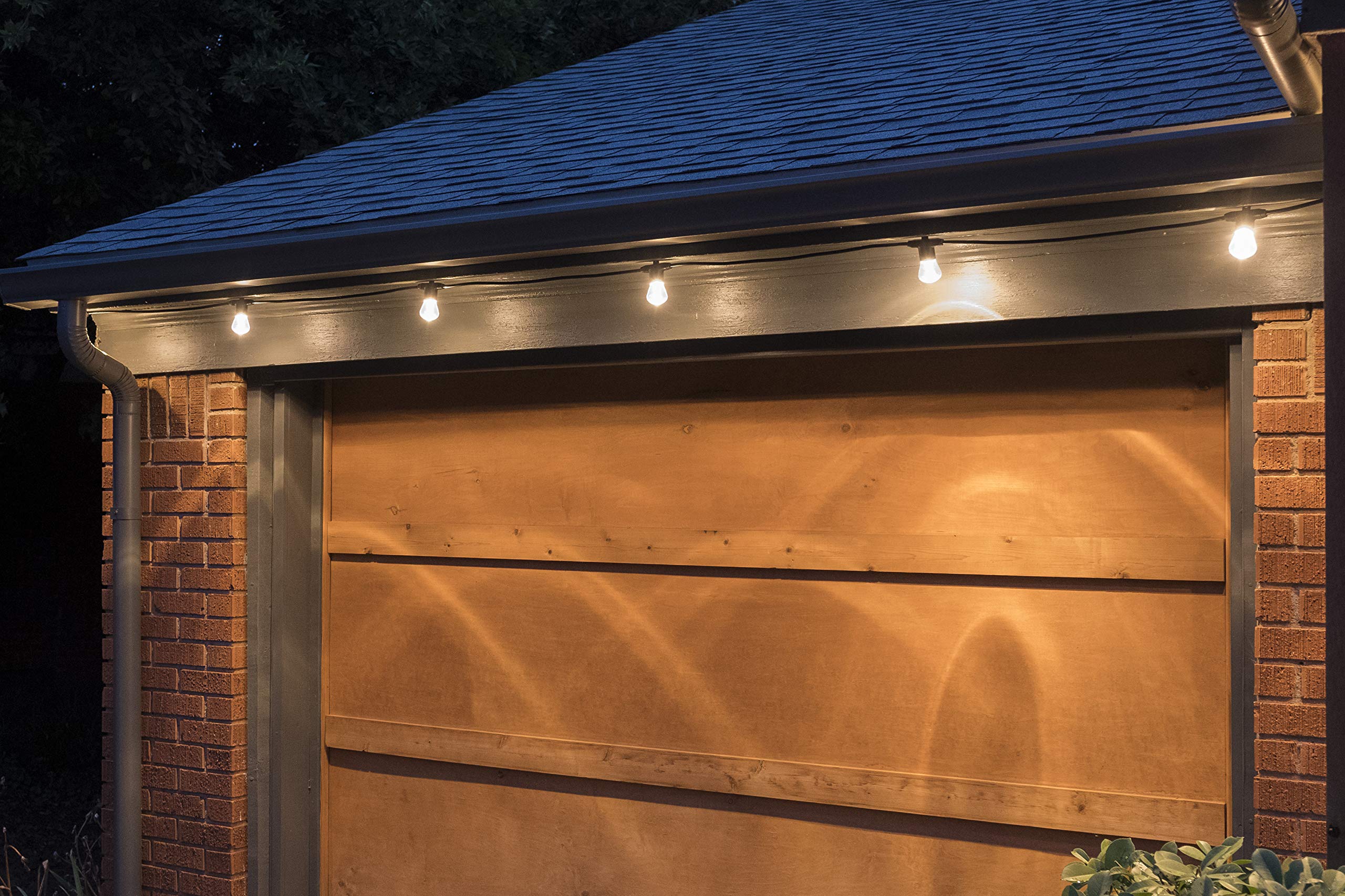 Enbrighten Led Bistro Outdoor String Lights, 24Ft, 12 Shatter Resistant Lifetime Bulbs, 2200K Warm White, Weather Resistant, Indoor/Outdoor, Commercial Grade, Perfect For Backyard, Porch, Patio, 38356