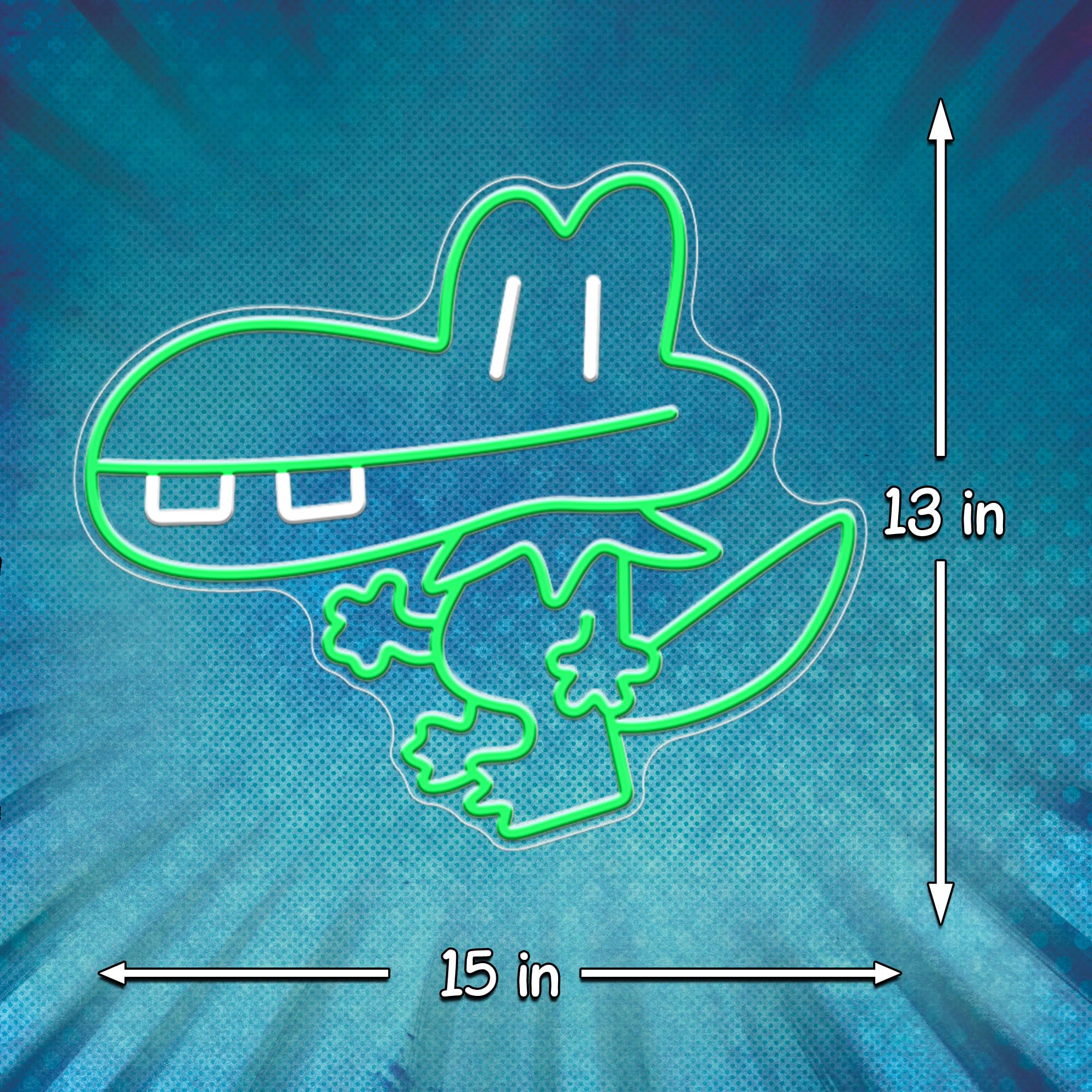 WMAT Dog Man BUB LED Neon Sign - 15x13 Inches, Vibrant Polycarbonate Wall Decor for Kids’ Bedroom & Game Room