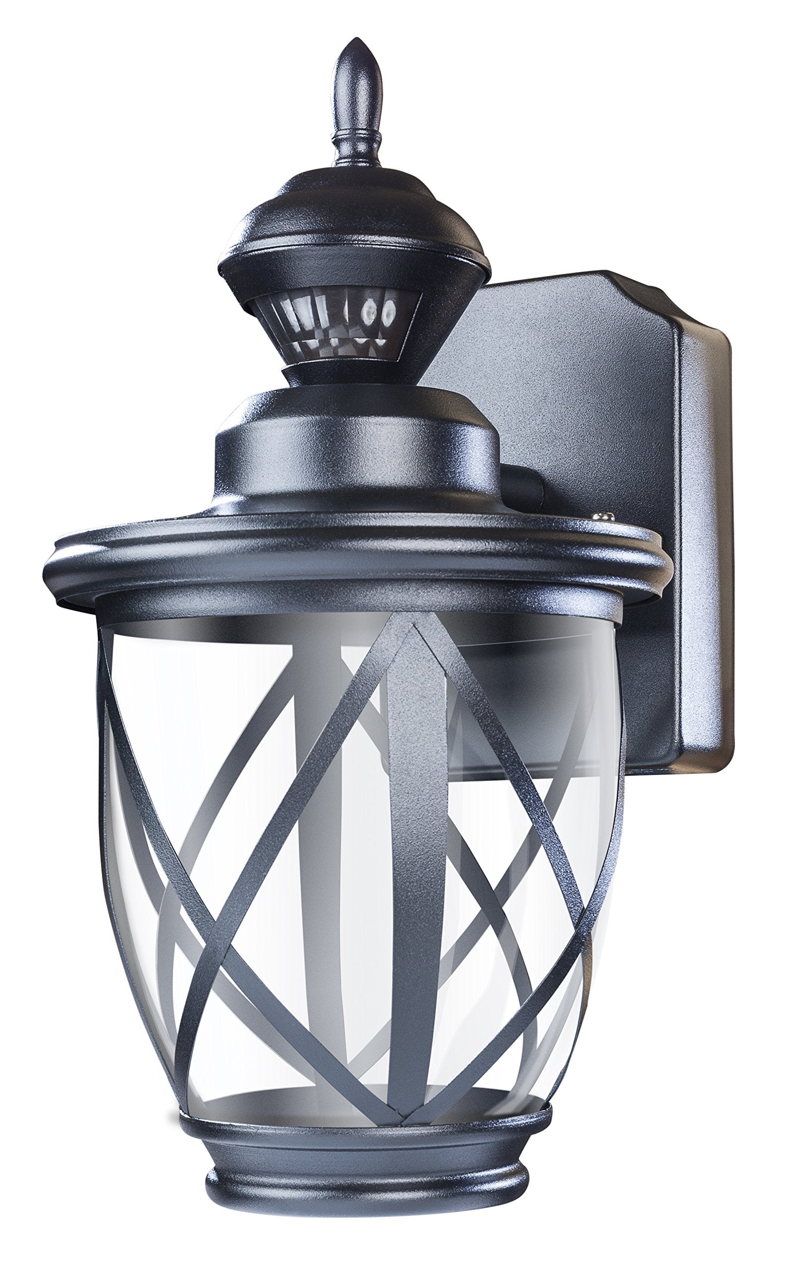 Heath Zenith Globe Electric HZ-4630-BK LED Security Motion Light, 500 Lumens, Black, Metal, Dualbrite Technology