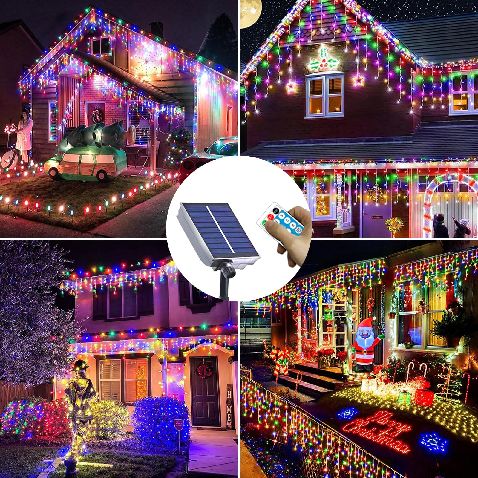 Upgraded Solar Christmas Lights,304 Led Outdoor Christmas Decorations 8 Modes Waterproof Solar Powered String Lights For Patio Y