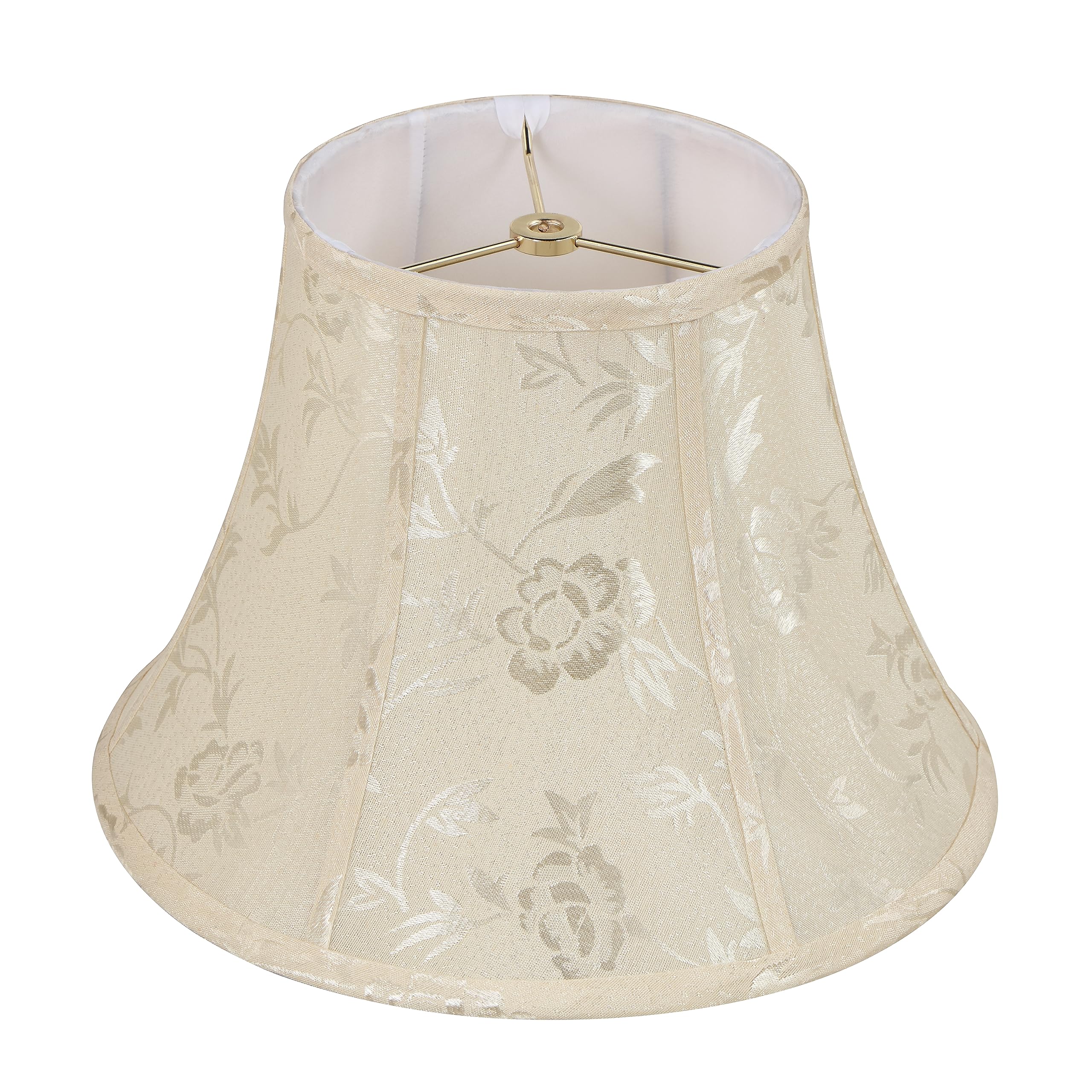 Aspen Creative 30233 Transitional Bell Shape Spider Construction Lamp Shade, Ivory, 7&quot; Top x 13&quot; Bottom x 9-1/2&quot; Slant Height