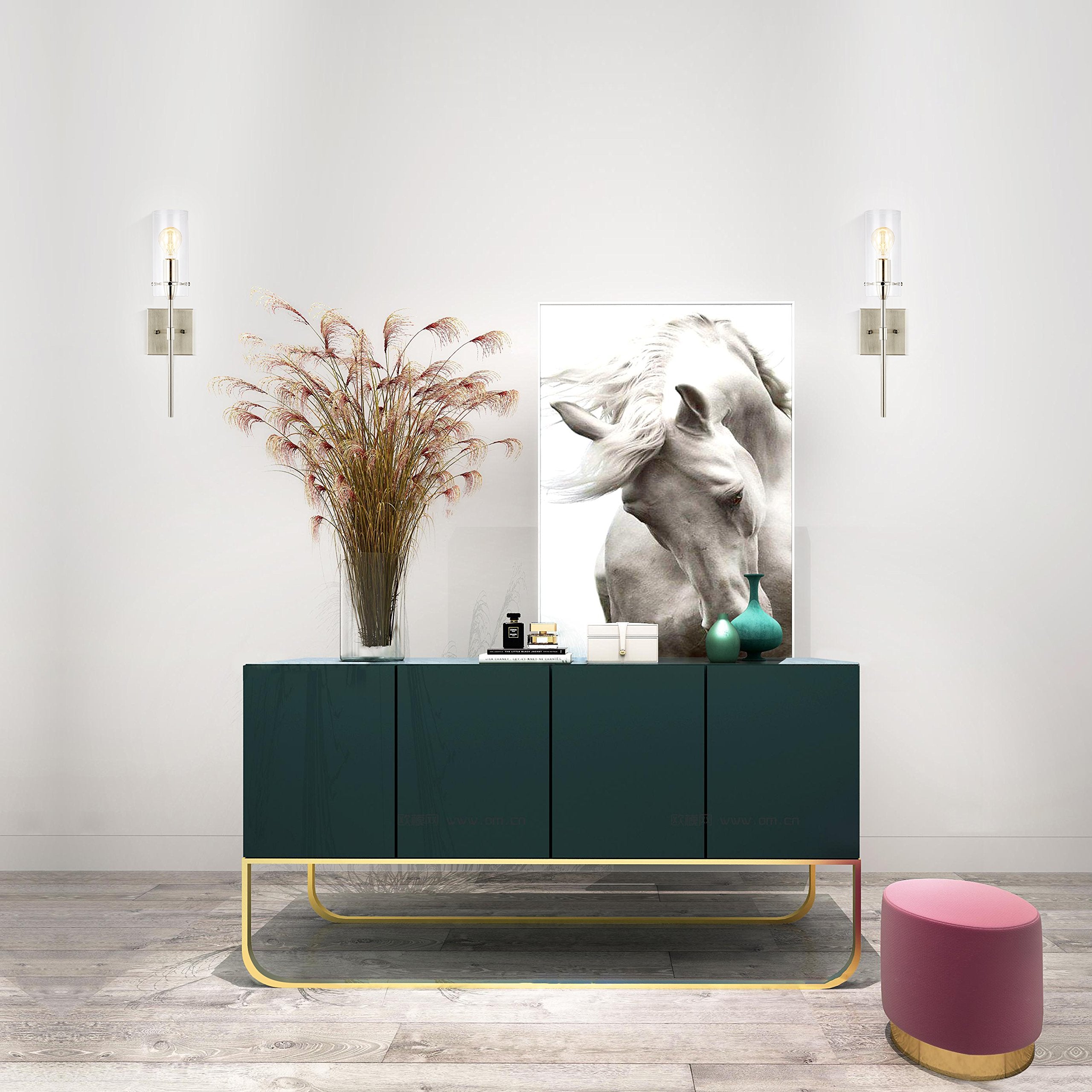 Light Society Montreal Wall Sconce, Satin Nickel, Clear Glass Shade, Contemporary Design, Model LS-W238-SN-CL