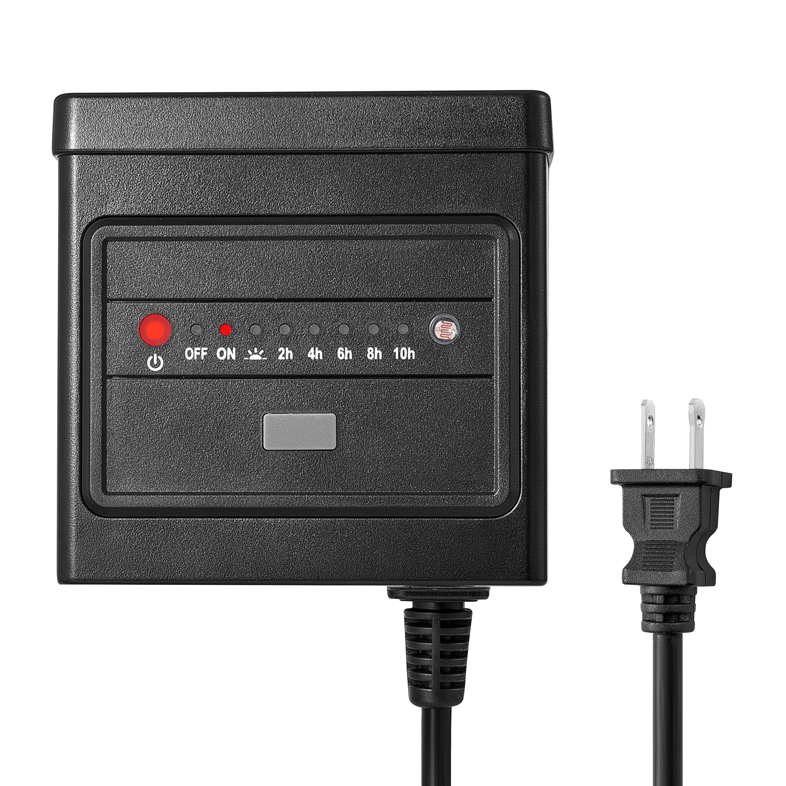 QITIM 60W Low Voltage Landscape Transformer with Timer and Photocell Sensor, 120V AC to 12V DC, Dusk to Dawn and 2/4/6/8/10 Coun