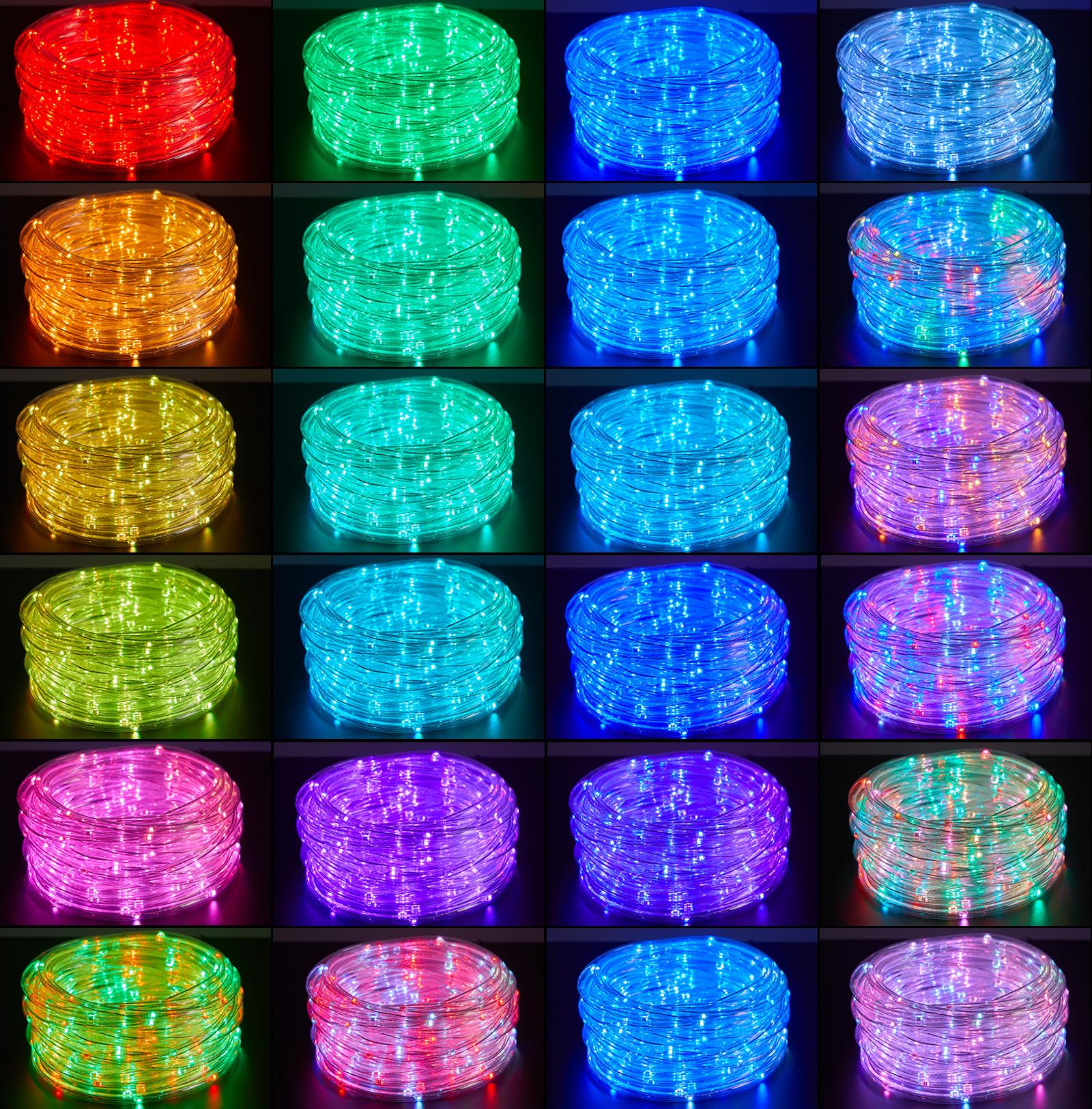 Brightown 33 FT Color Changing Rope Lights, 100 LED Waterproof String Lights for Indoor/Outdoor Decoration
