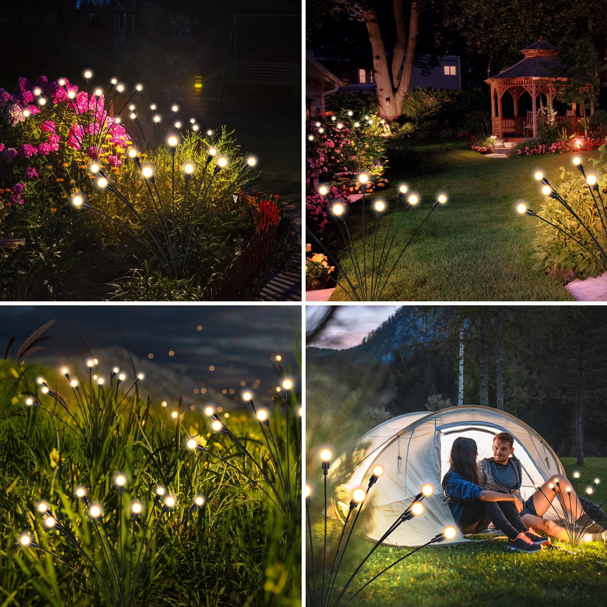 Suncket Solar Lights Outdoor Decoration, Waterproof Xmas Outdoor Lights Decor For Yard, Patio, Garden, And Front Porch, 60 Leds