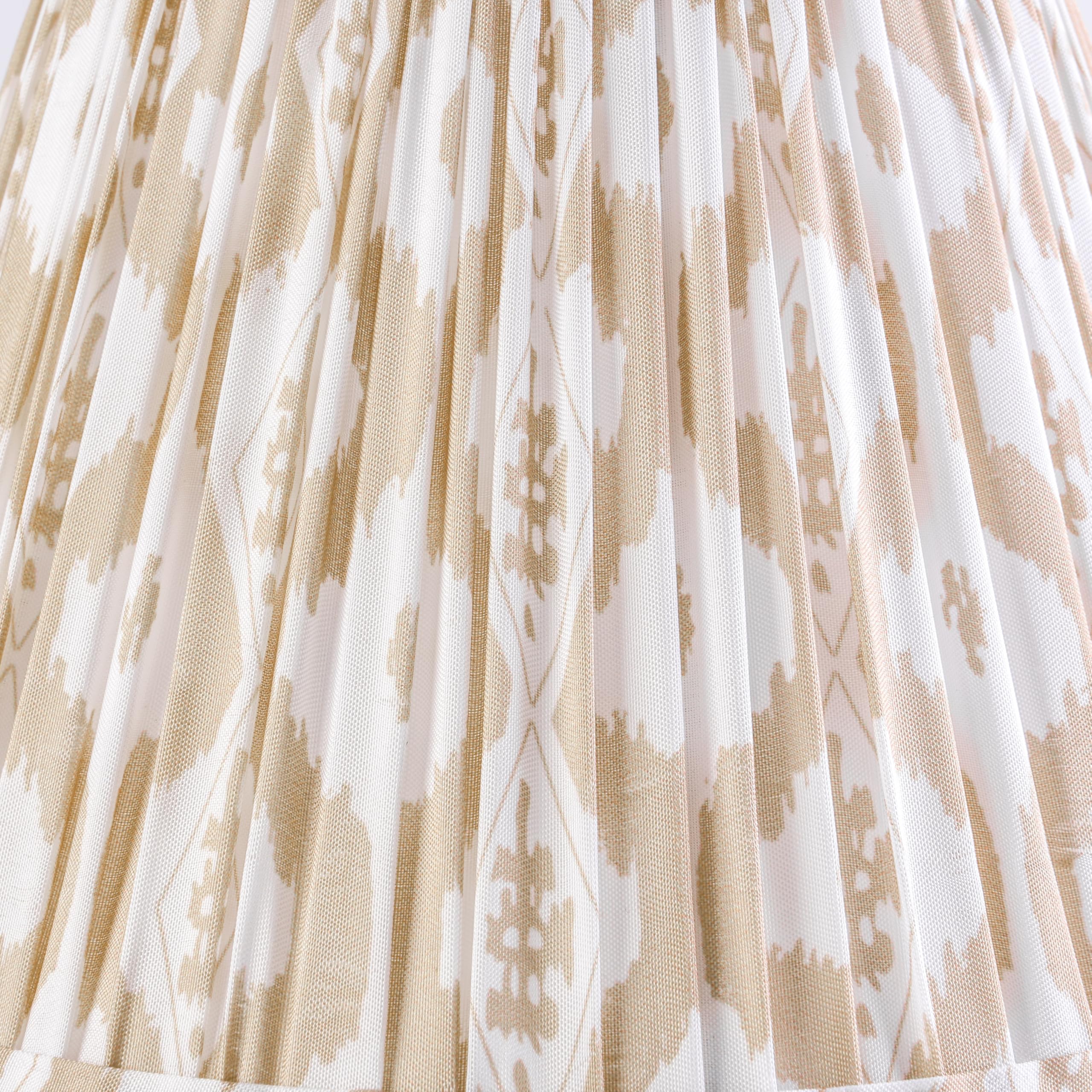 Go&So Small Pleated Art Deco Lamp Shade - Vintage Multi-Floral Design, 5X9X6.4 In, Spider Replacement Shade For Table & Wall Lamps