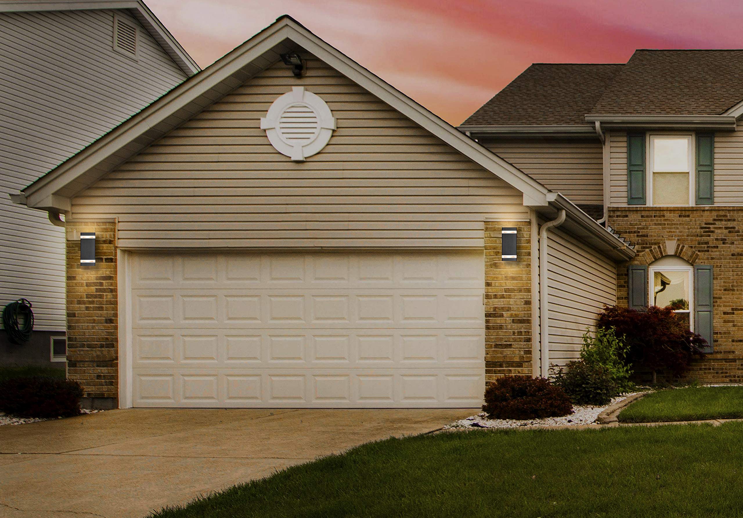 LMP 4 Pack LED Square Up and Down Lights Outdoor Wall Light