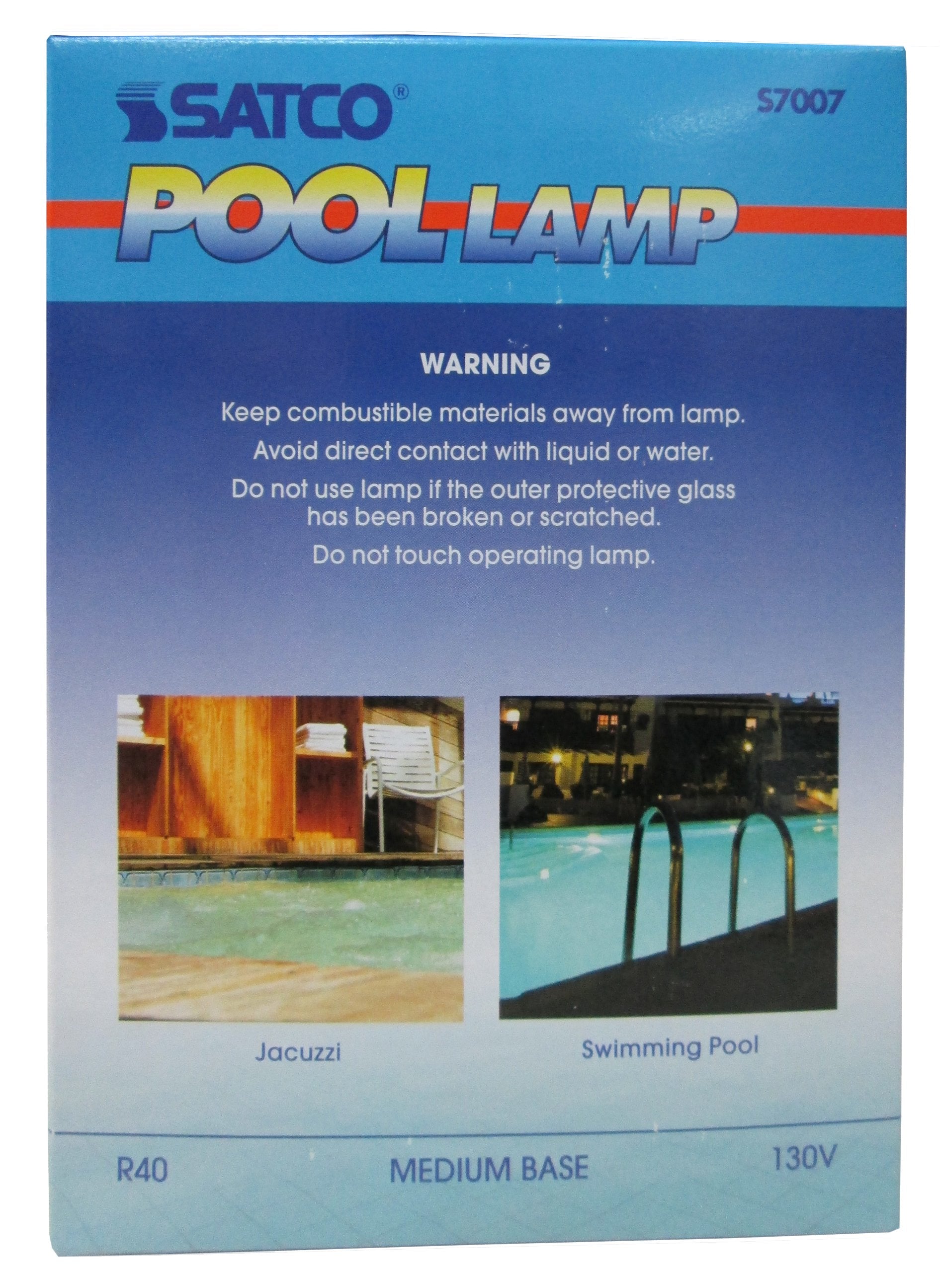 Satco 7007 Pool And Spa Bulb 500W 130V, Frosted