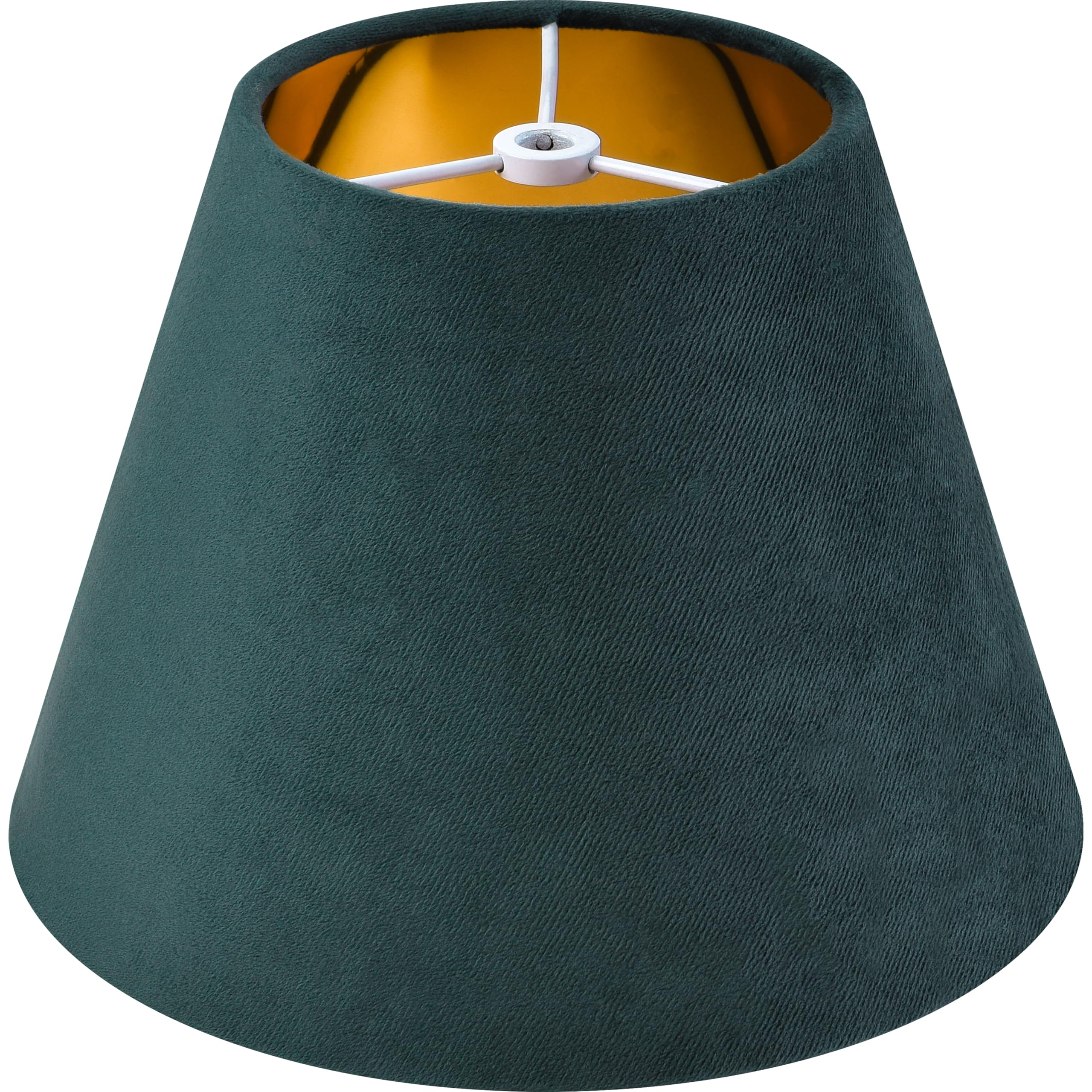 GOSO 5 * 9 * 6.4 inch(Spider) Green Velvet Lamp Shade Small Drum,Art Decor Mirror Lamp Shade for Table Lamps Wall Mount, Rustic 