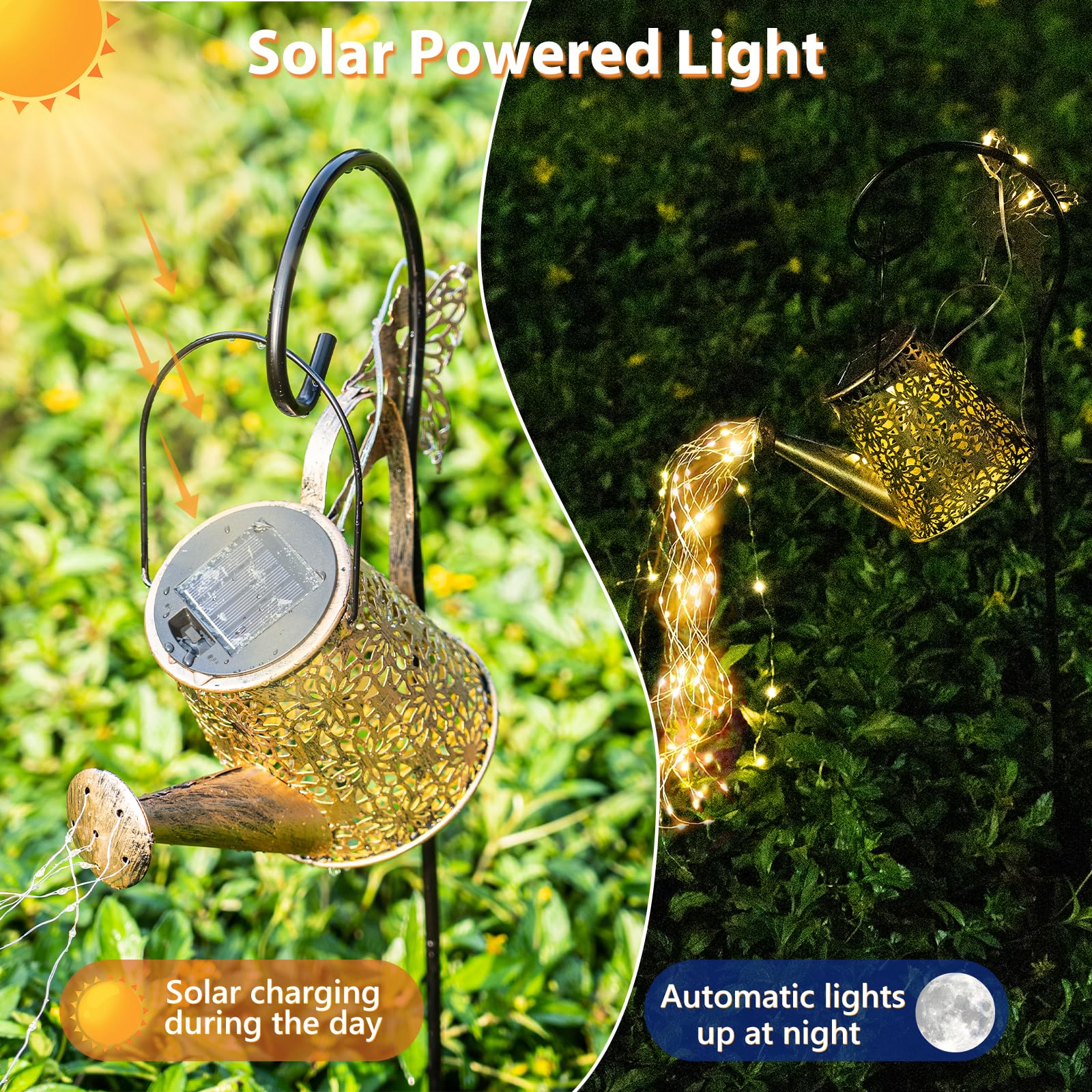 Srnpmiu Solar Watering Can Light,Solar Outdoor Decorative,Garden Decor Lights For Yard,Ip65 Waterproof Hanging Lantern Landscape