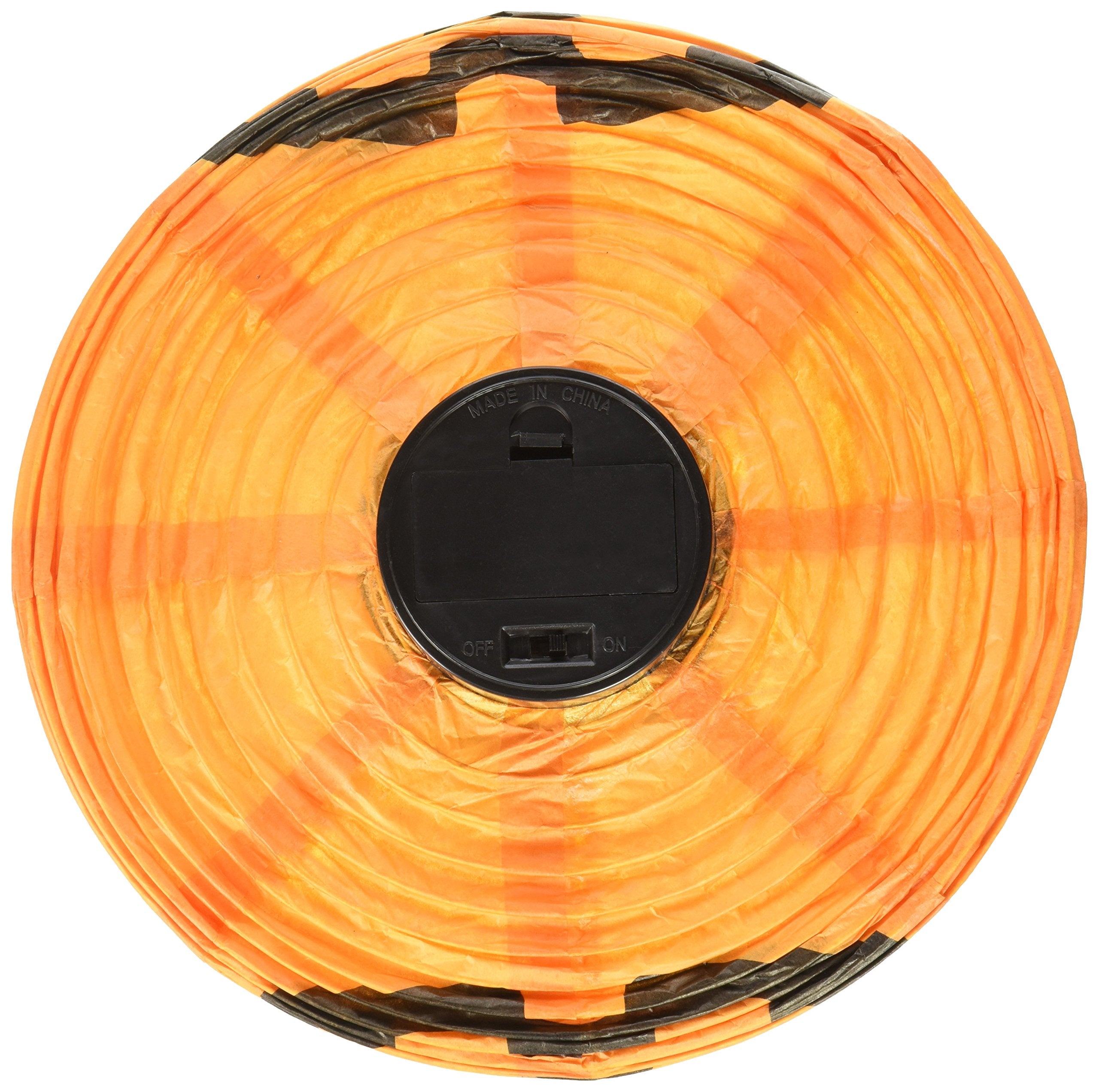Amscan Halloween Paper Lanterns, 15in x 13 3/4in, Orange, Paper, Model 240658