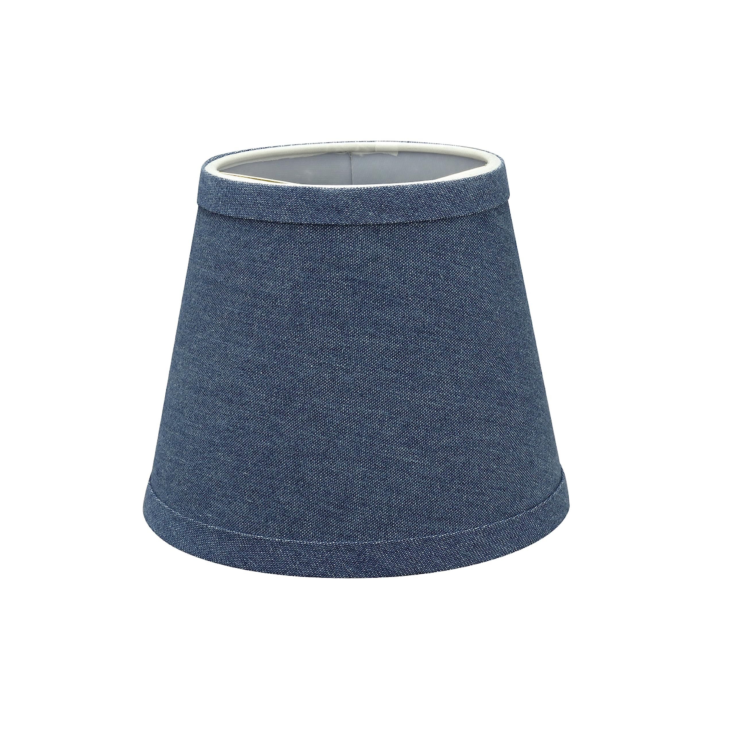 Aspen Creative 32863-2A Small Hardback Empire Shape Chandelier Clip-On Lamp Shade, Washing Blue, 4&quot; Top X 6&quot; Bottom X 5&quot; Slant