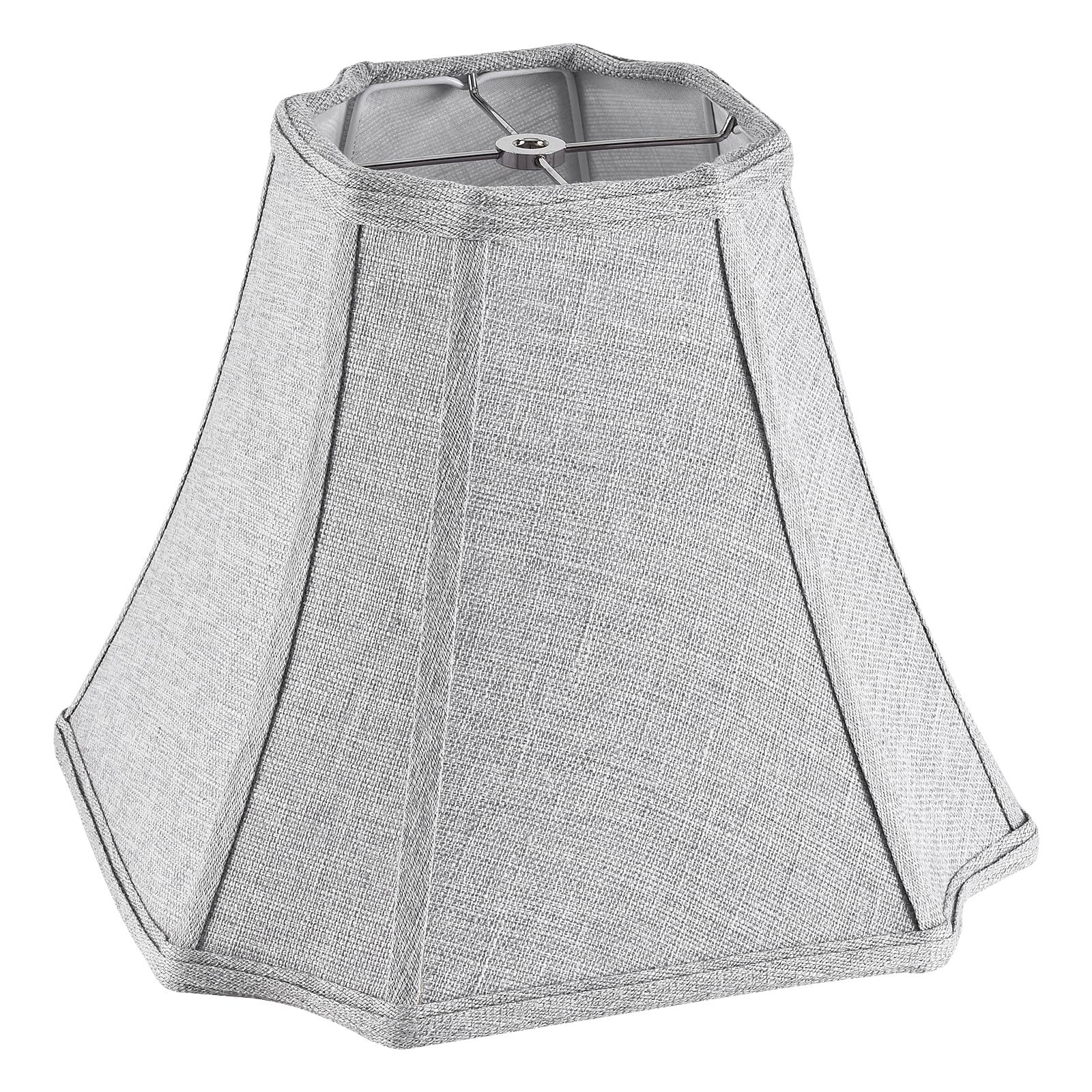 Grey Bell Lamp Shades Replacement for Table Lamps, Floor Lamps, 6.25  6.25Top13  13Bottom  11Hight, Fabric Natural Linen H