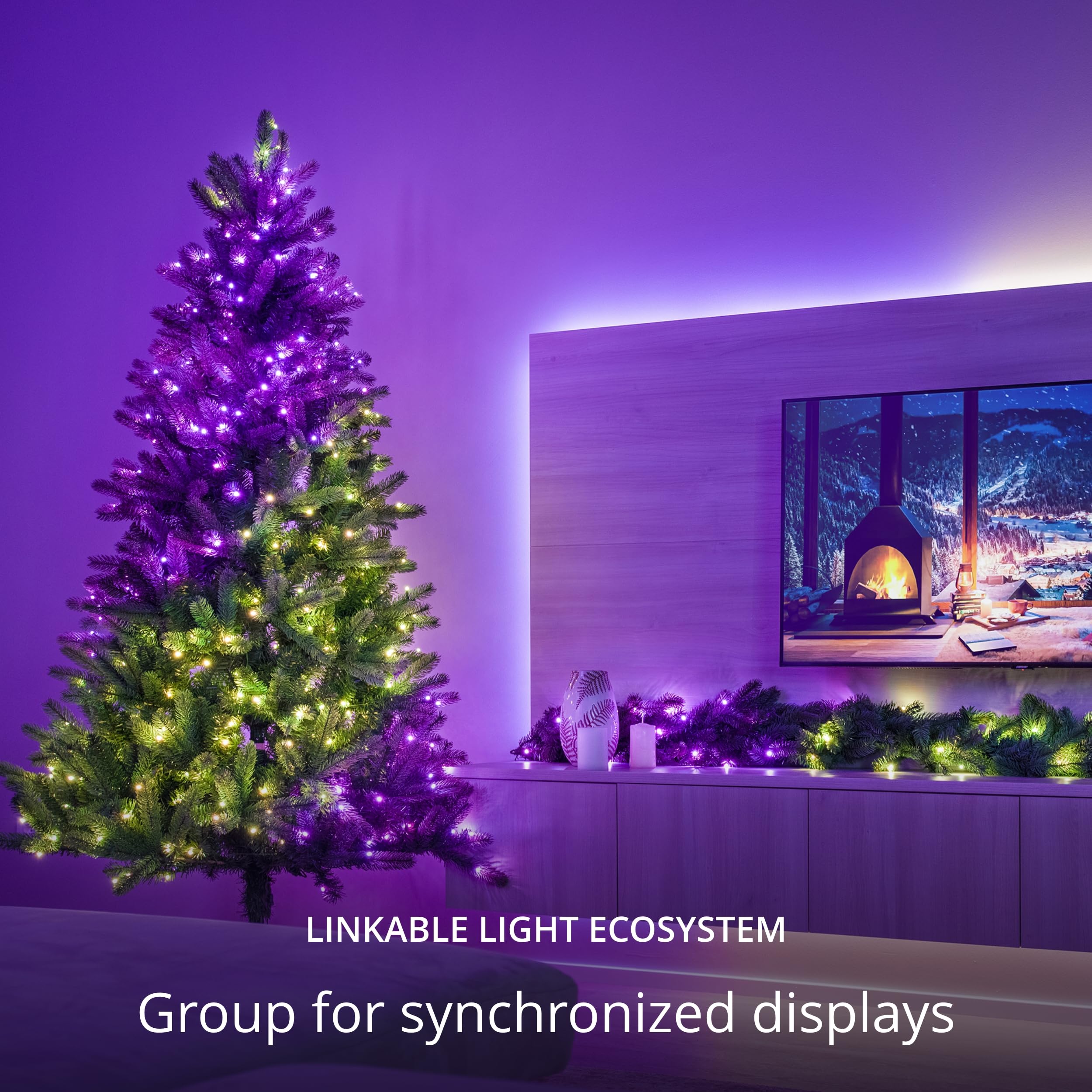 Twinkly Strings 600 Led Rgb, Including White, Led Light String, Smart Multicolor Led Lights, Christmas Lights, Mappable Leds, Ip44, Green Wire, Packaging May Vary, 157.5Ft