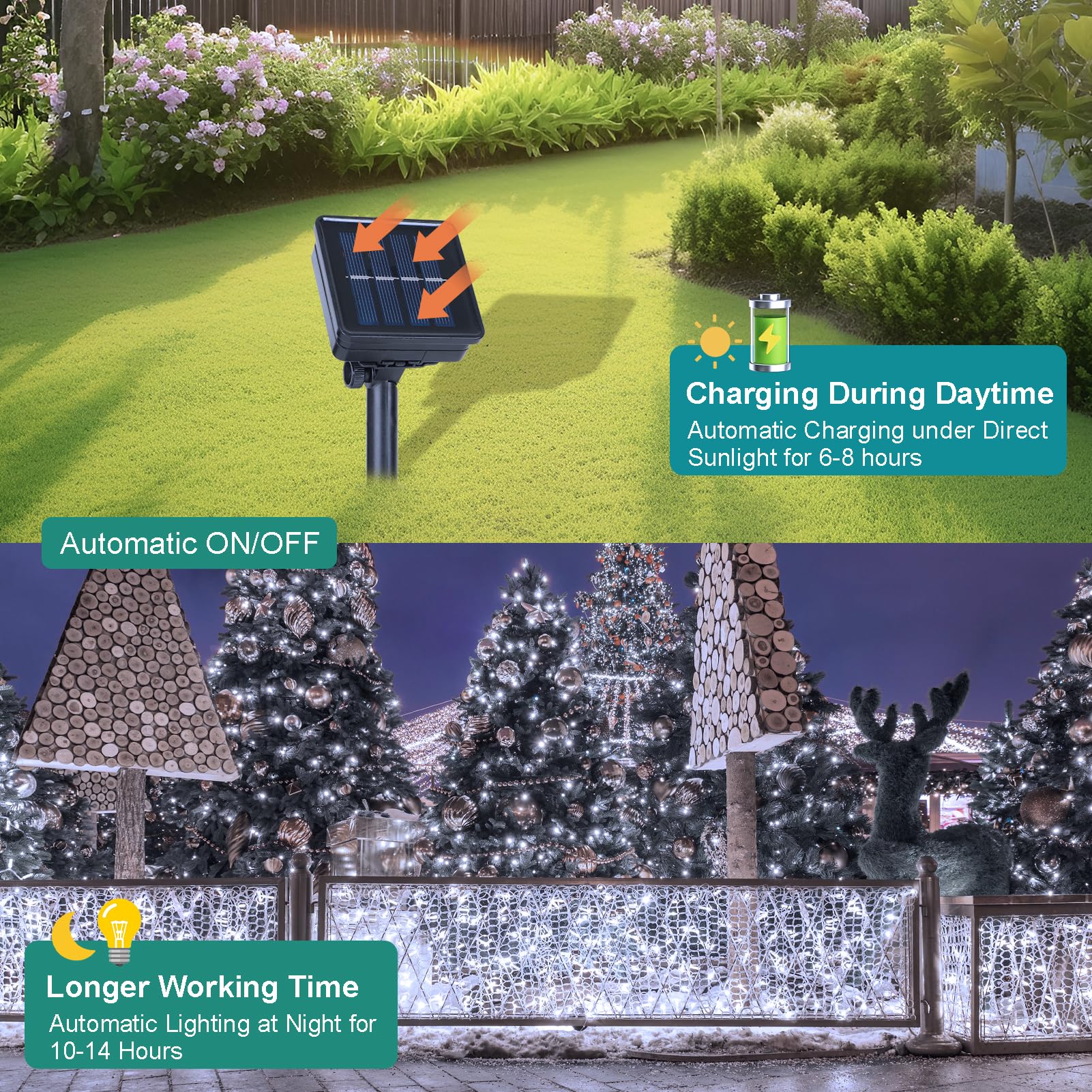 4 Pack Solar Fairy Lights 131.2Ft 400 Led, Twinkle Lights With 8 Modes, Waterproof Silver Wire String Lights For Garden Patio Pa