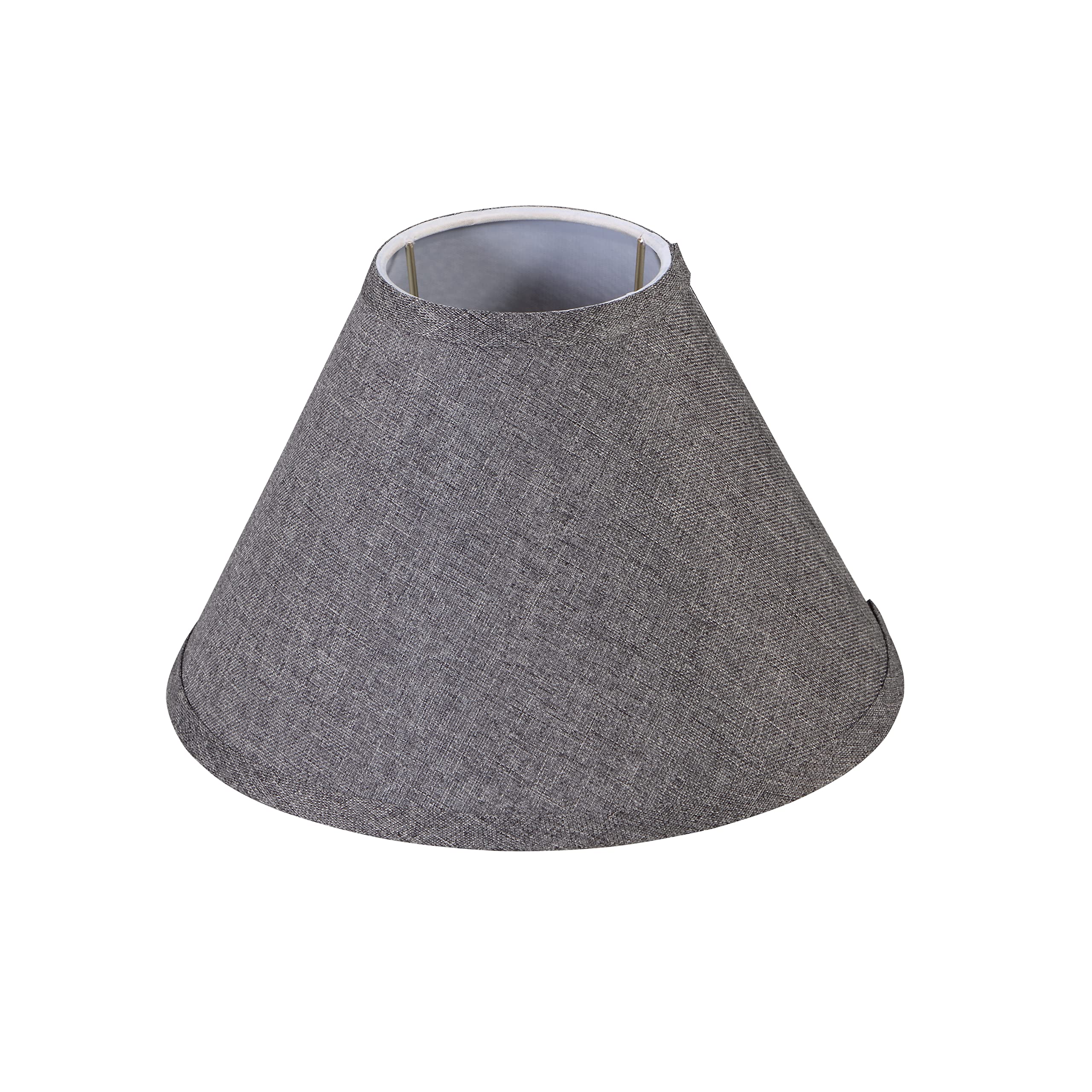 Aspen Creative 56027A, Hardback Empire Transitional UNO Lamp Shade, Dark Grey Burlap Textured Fabric, 4 Top x 10 Bottom x 7 Slan