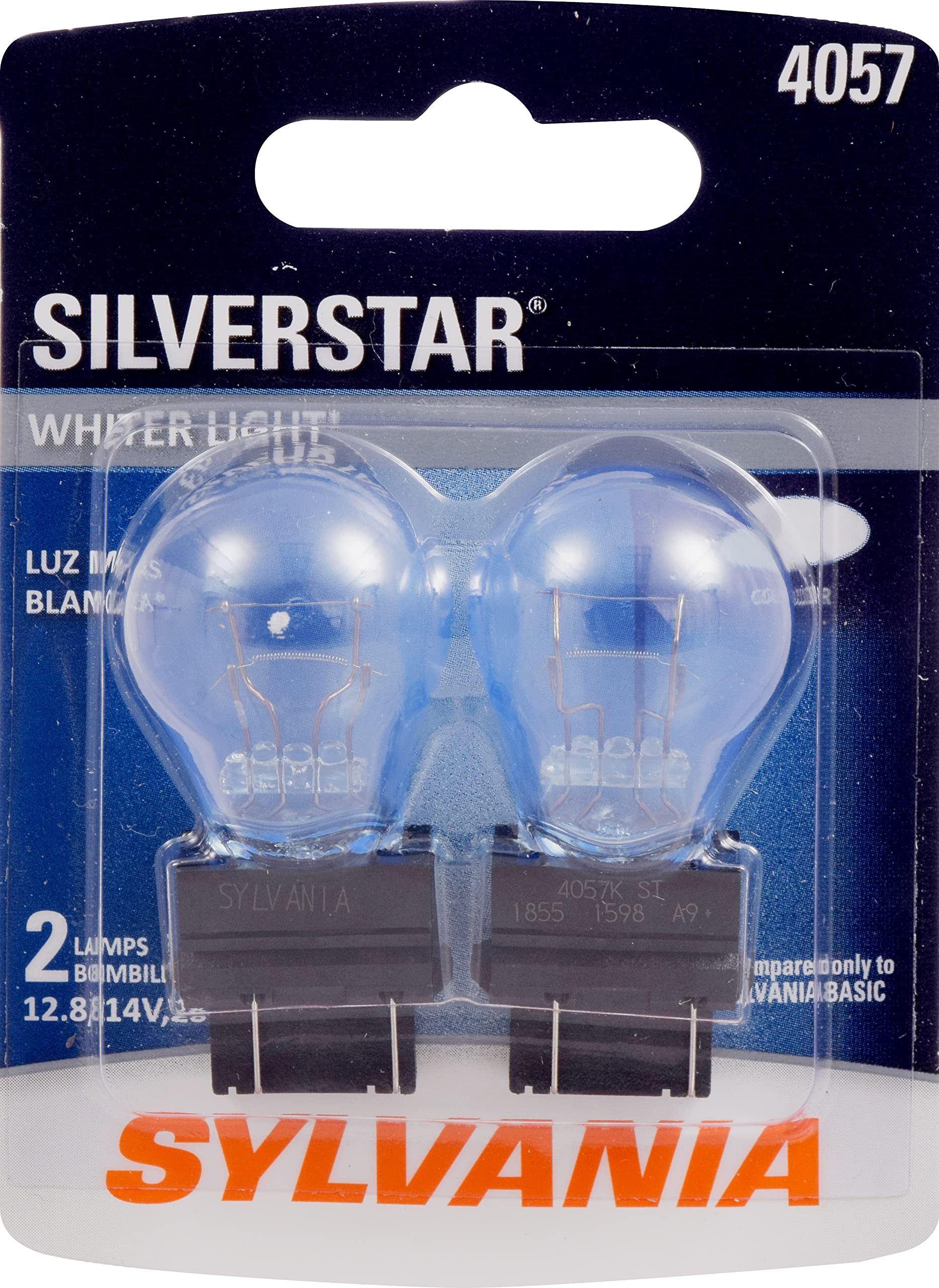 SYLVANIA 4057 SilverStar Mini Bulb - 2 Pack, Glass Construction