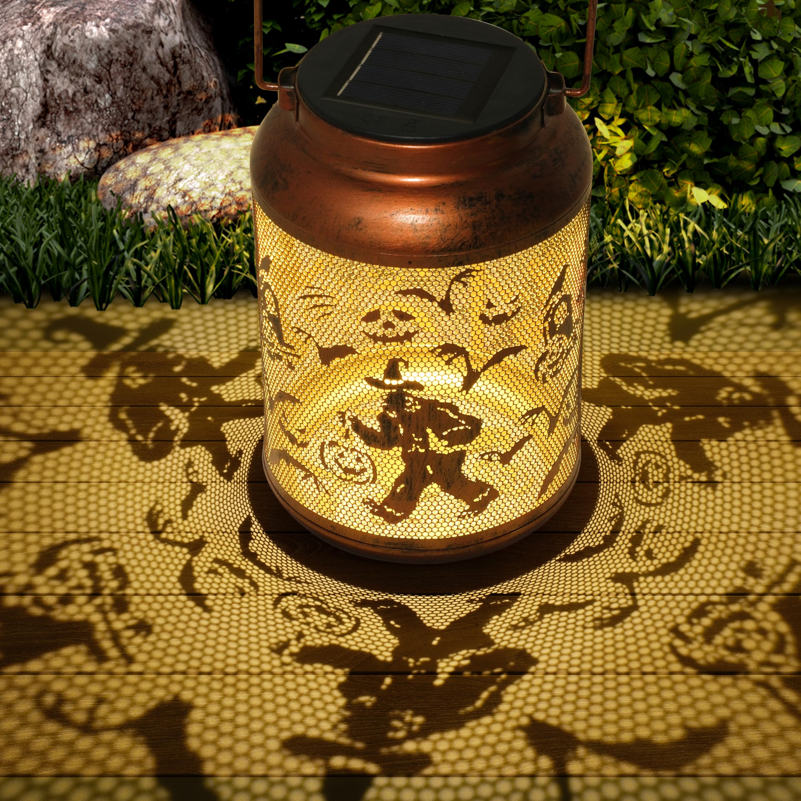 Bigfoot Solar Lanterns Outdoor Waterproof - Led Hanging Witch Bigfoot Lantern Decor For Garden/Yard/Patio/Lawn  Perfect Gift For Women  Mom  Grandma  Men Halloween Birthday Christmas Mothers Day