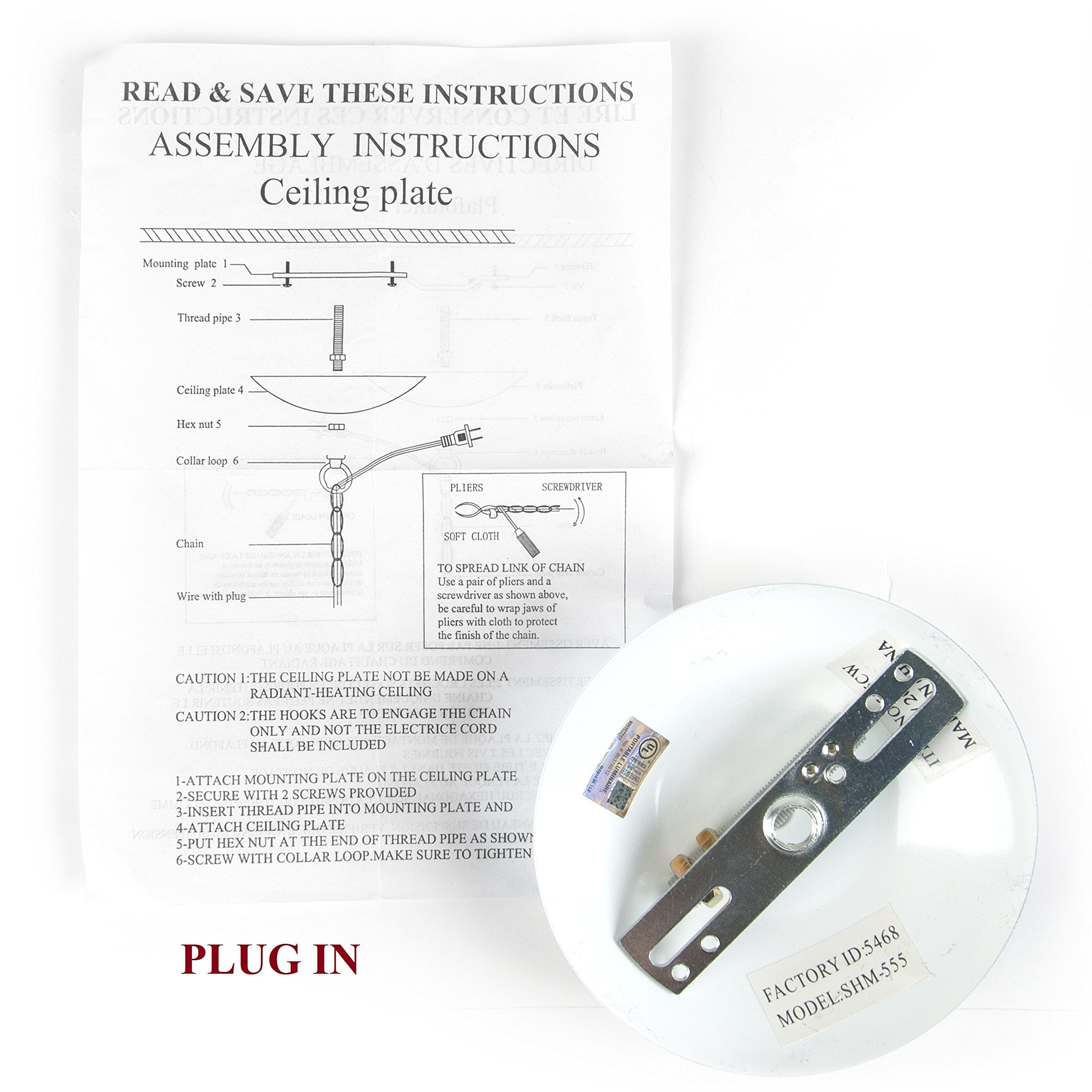 Tadpoles Mini 3-Bulb Vintage Chandelier - Pink Sapphire | 8 x 8 x 10 | Plug-In or Hardwired | Uses Three 25-Watt E12 Candelabra