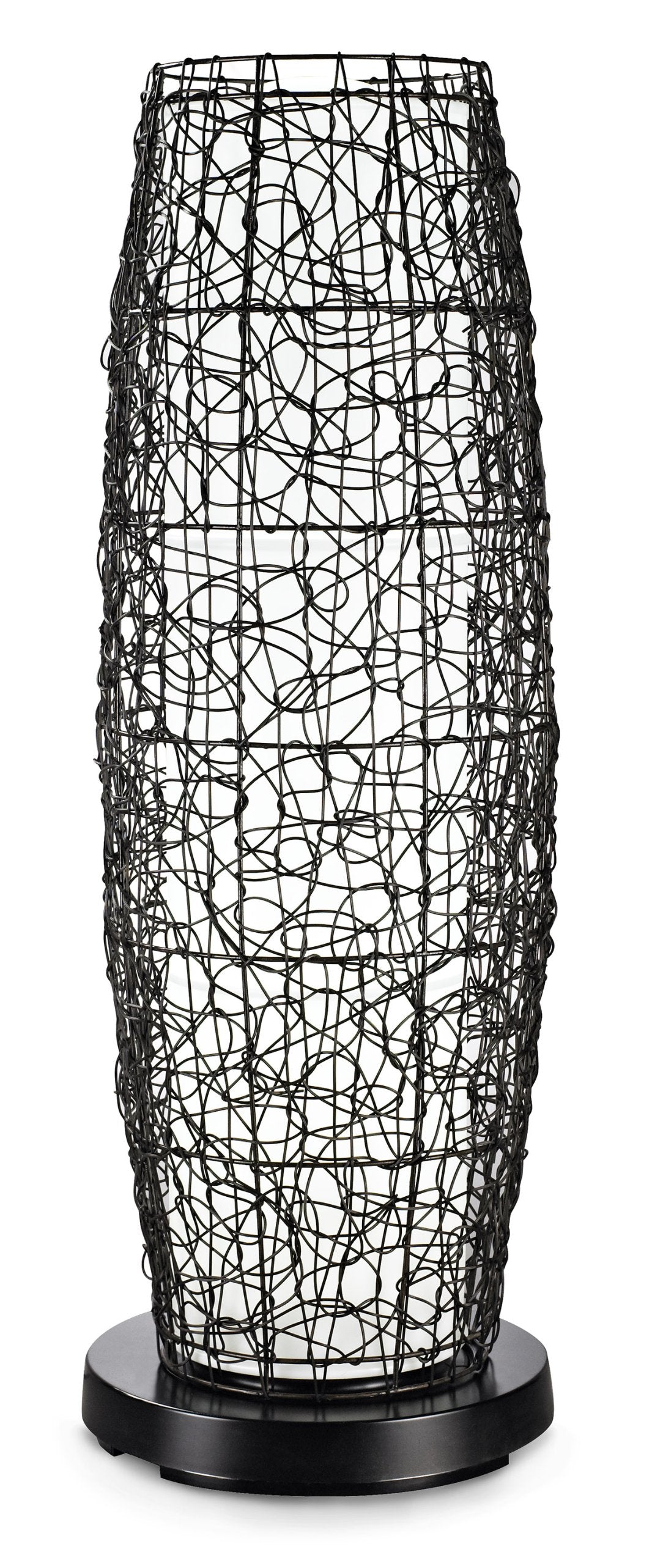 Patio Living Concepts 68850 PatioGlo Walnut Random Weave Resin Wicker Cover LED Floor Lamp, Bright White
