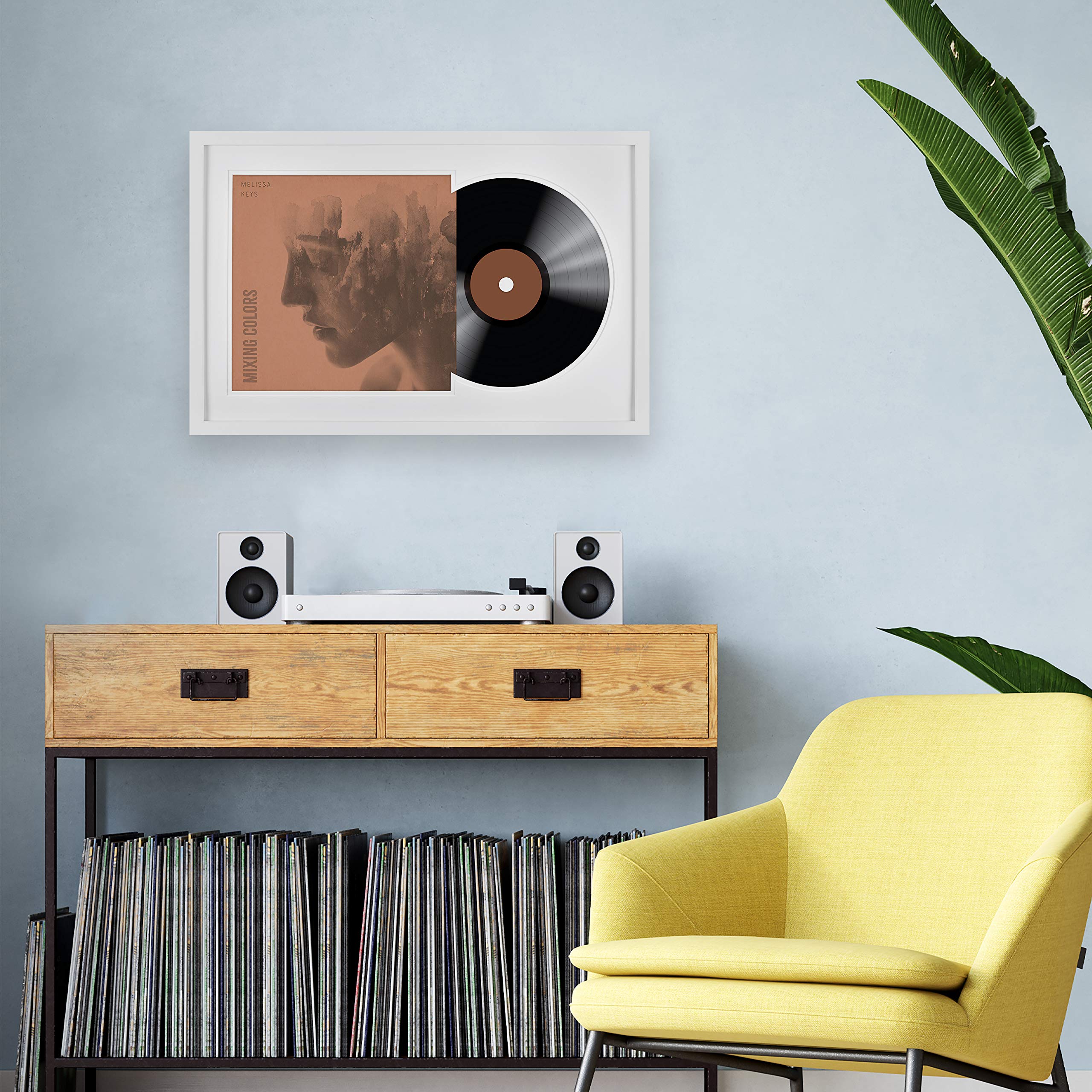 MCS Record Album Frame, White - 16.5 x 25 in, Stylish Display for Vinyl Records, Perfect for Home Decor and Music Lovers
