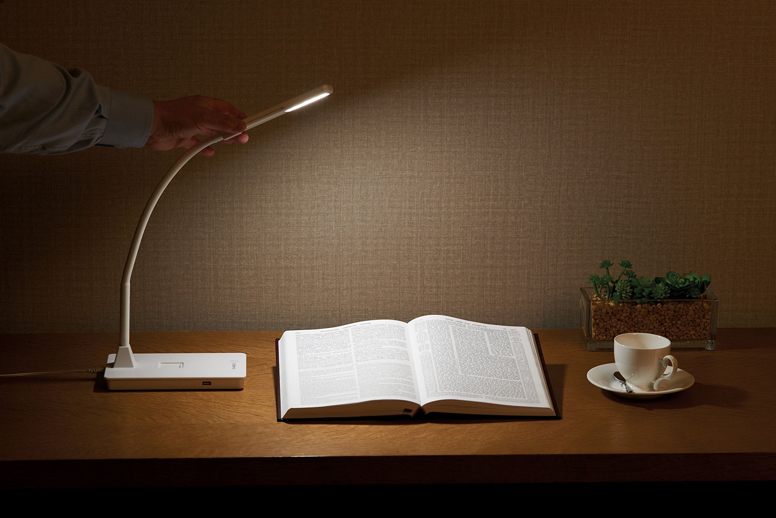 Shabboslite LED Table Lamp - Large Foldable White Plastic, Model WSF-01
