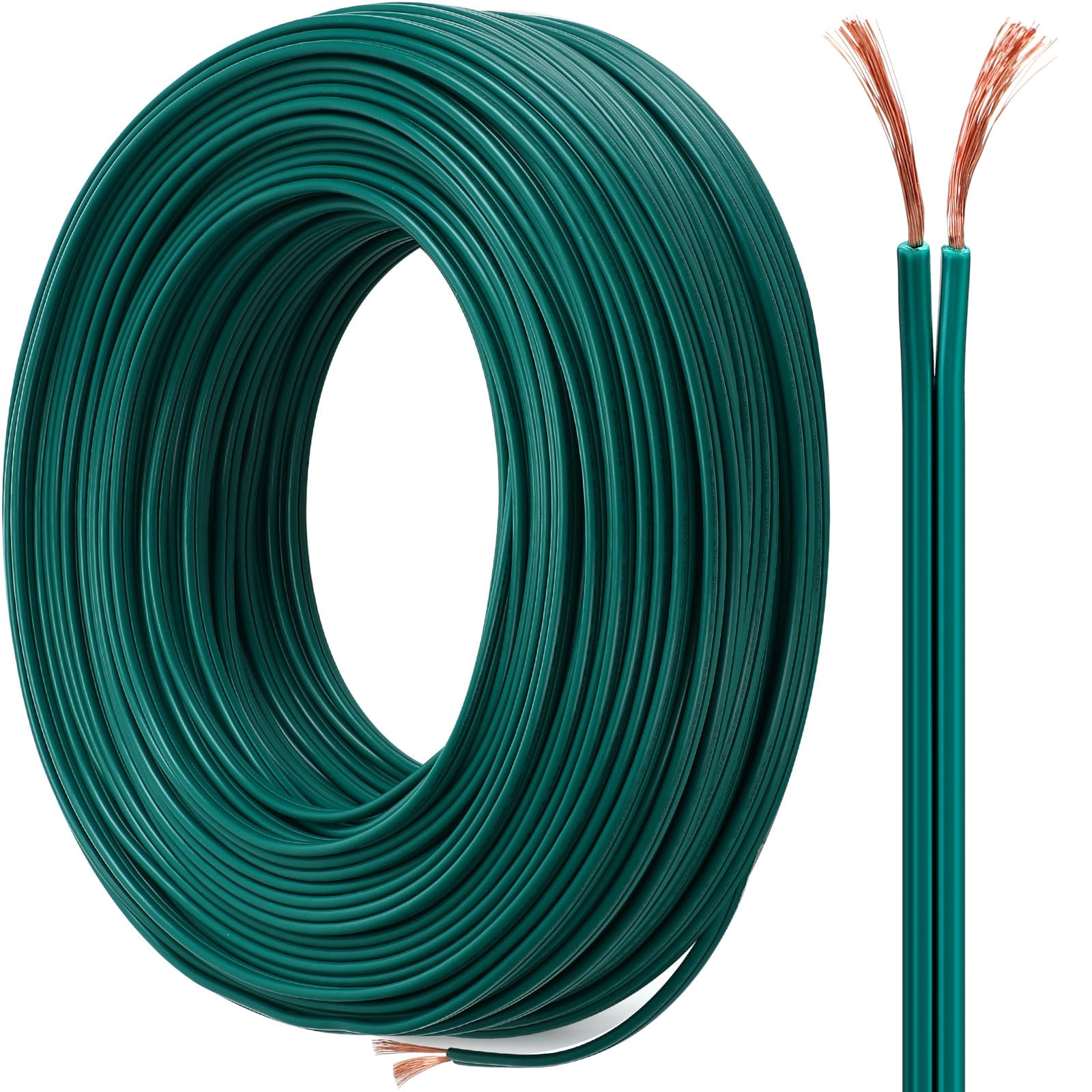 Handepo 328 Feet Christmas Spt-2 Electric Wire Electrical Wire Christmas Lighting Outlet Commercial Grade Bulk Blank Wire 18Awg