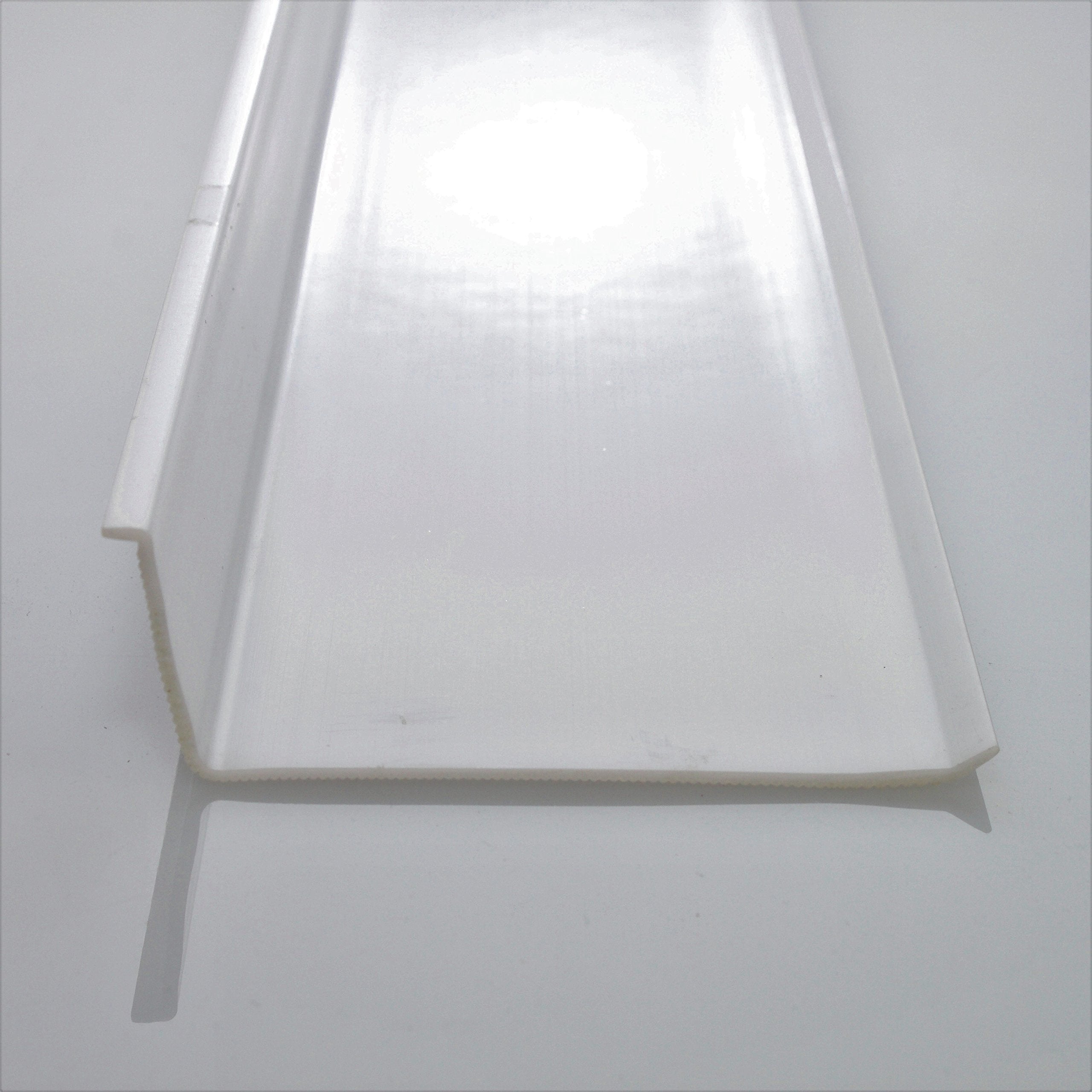 BEAM Lighting Under Cabinet Light Cover - White Ribbed Acrylic Diffuser, L-Shaped, 24", Model WS-320