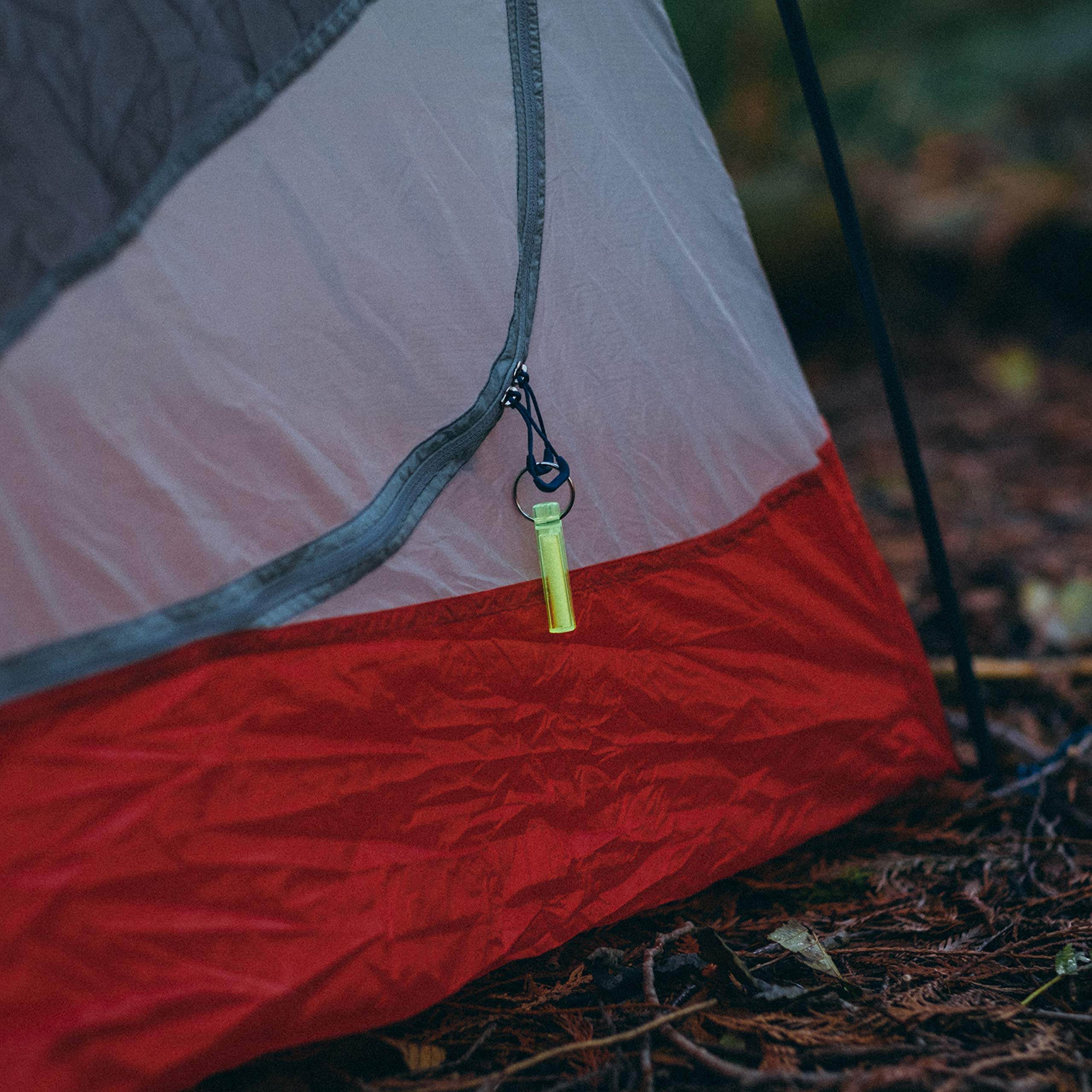GEAR AID Ni Glo 2" UV Rechargeable Keychain - Yellow Glow-in-the-Dark Accessory for Camping, Scuba Diving, and Hiking (Model 91524)
