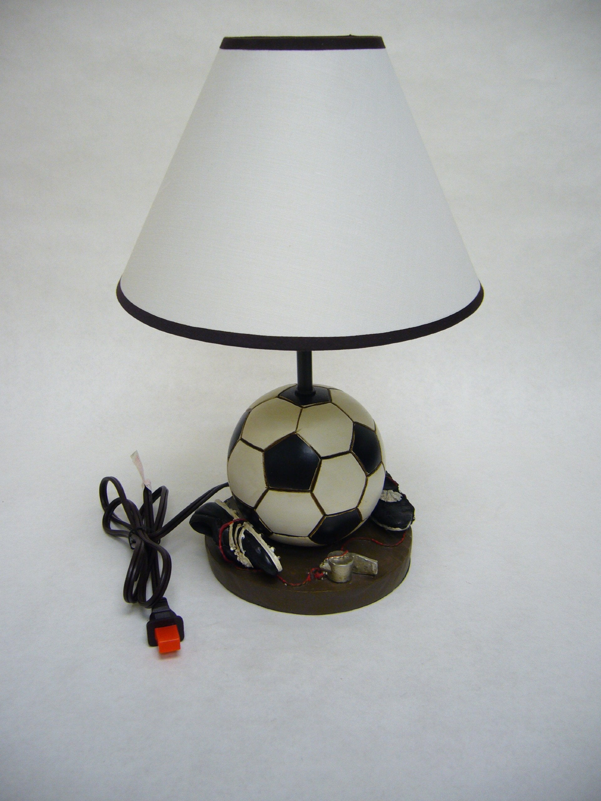 SH Lighting Multi-Sports Table Desk Lamp - 15.75 Tall Great for Sports Themed Rooms, Bedrooms or Kids Rooms (Soccer, 15.75H)