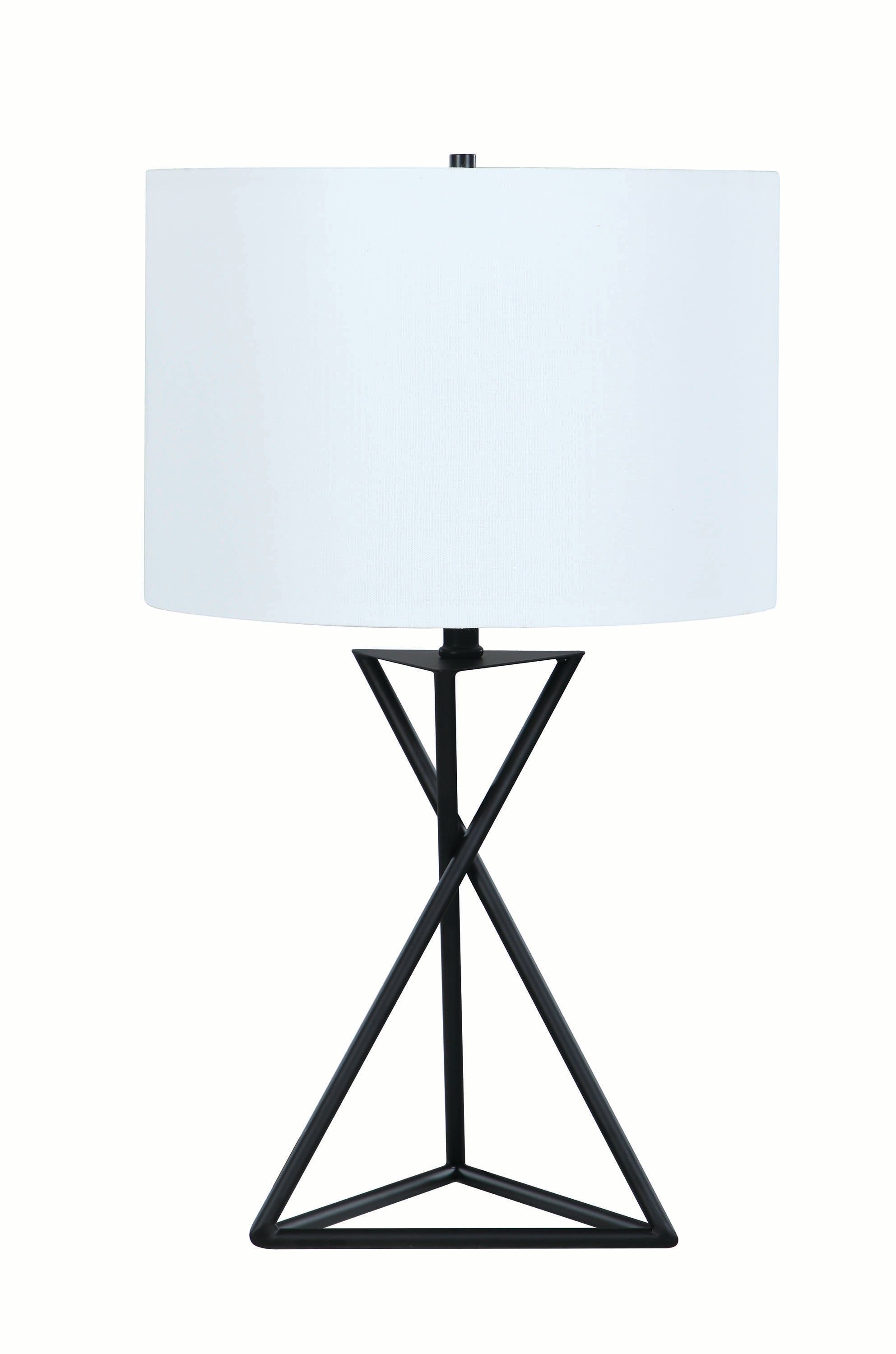 Coaster Home Furnishings Drum Table Lamp White And Black