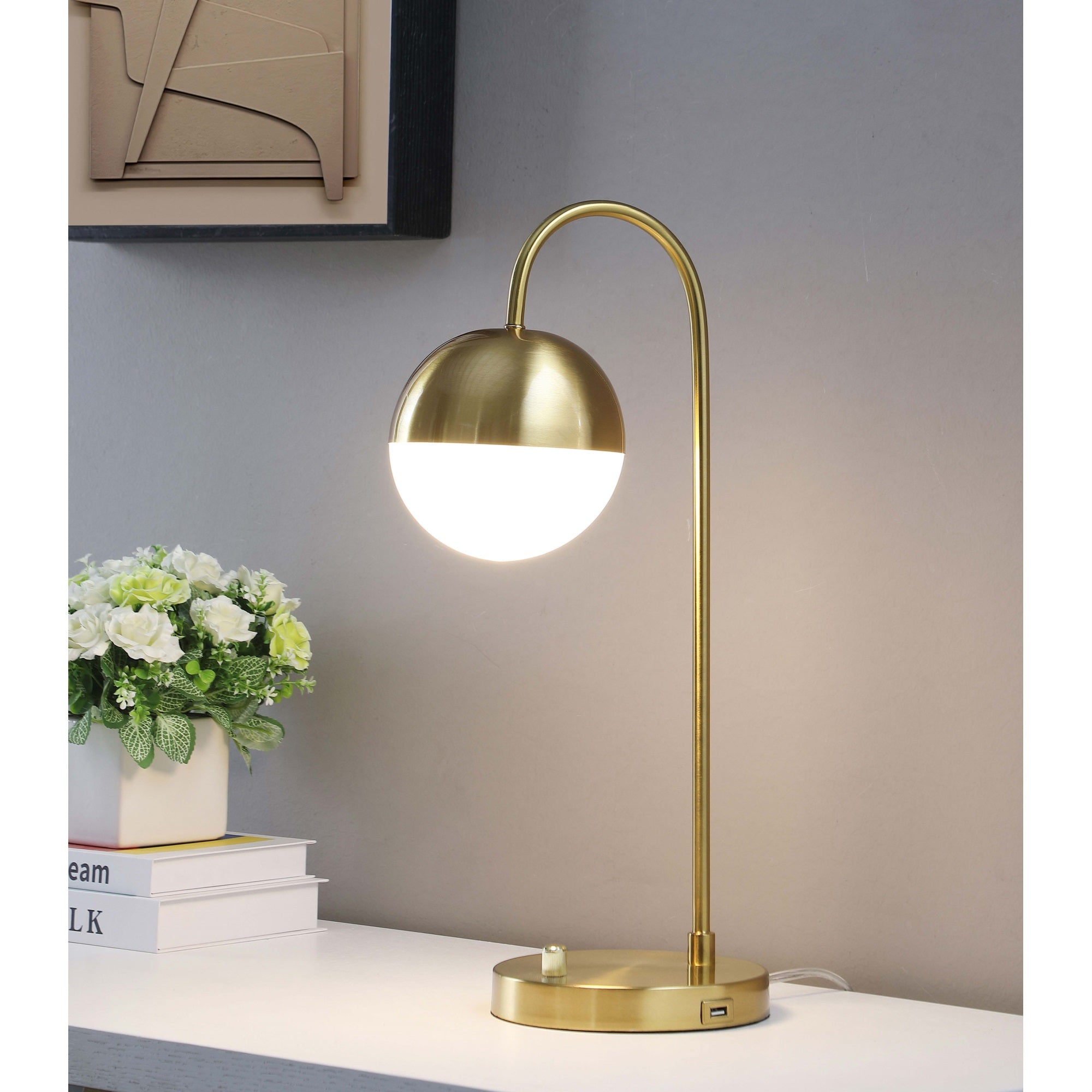 Coaster Home Furnishings Merrick Round Arched Table Lamp Gold
