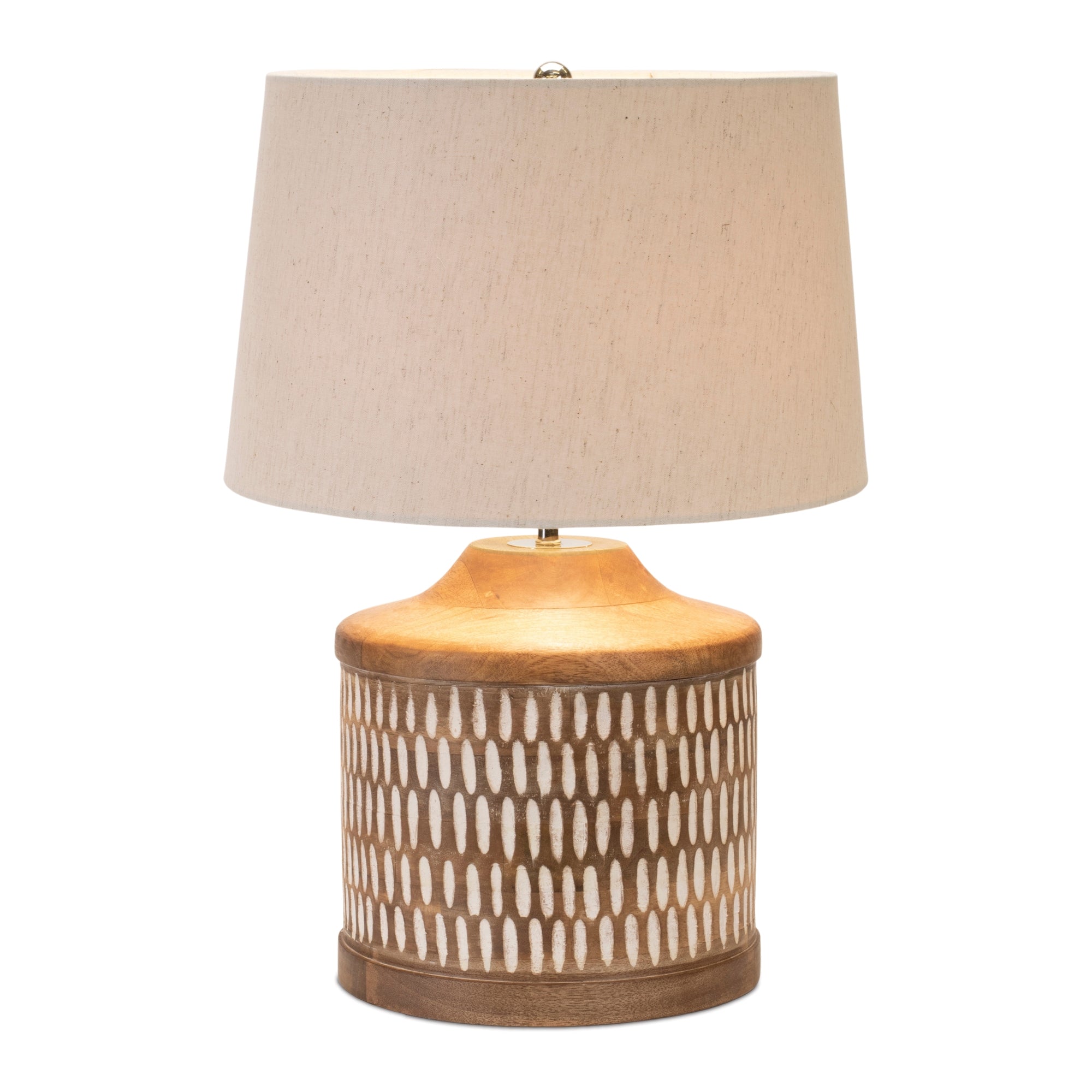 Table Lamp 21.5H Wood/Iron