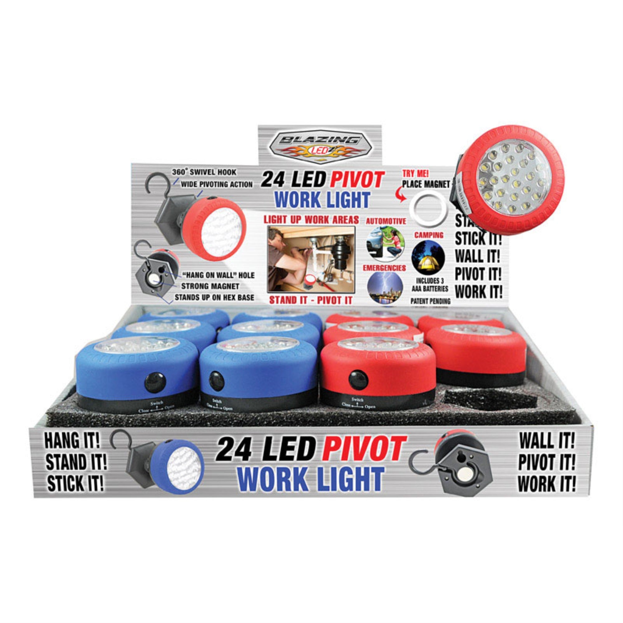 PIVOT LED WORKLIGHT (Pack of 12)